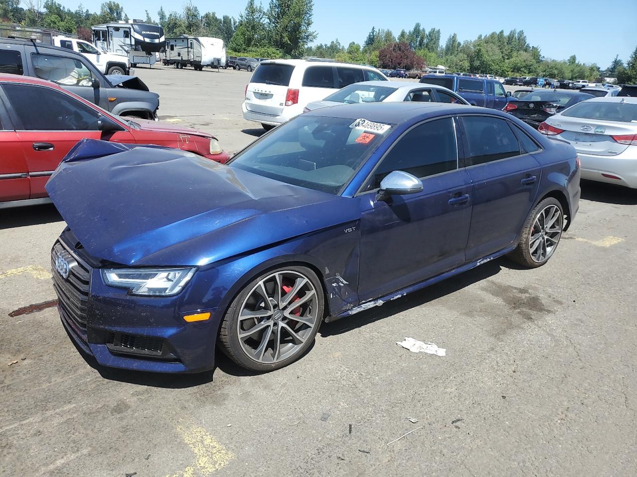 2018 Audi S4 Premium Plus Blue vin: WAUB4AF4XJA002571