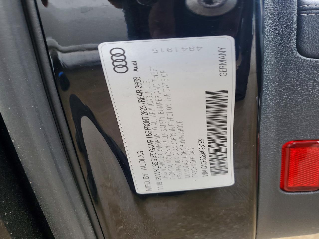2019 Audi S5 Premium Plus Black vin: WAUB4CF53KA098159
