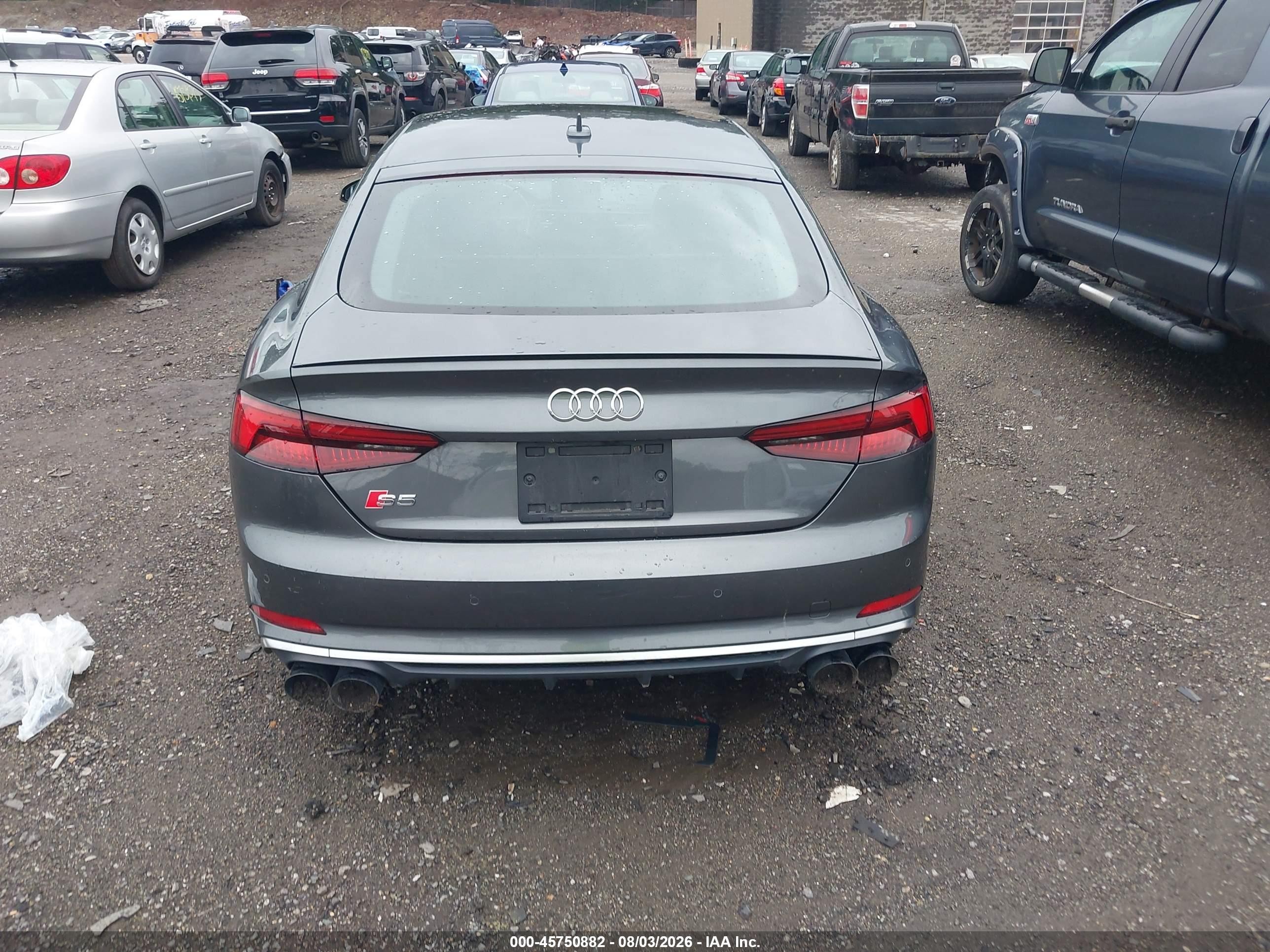 2018 Audi S5 3.0t Premium Plus Gray vin: WAUB4CF56JA088918
