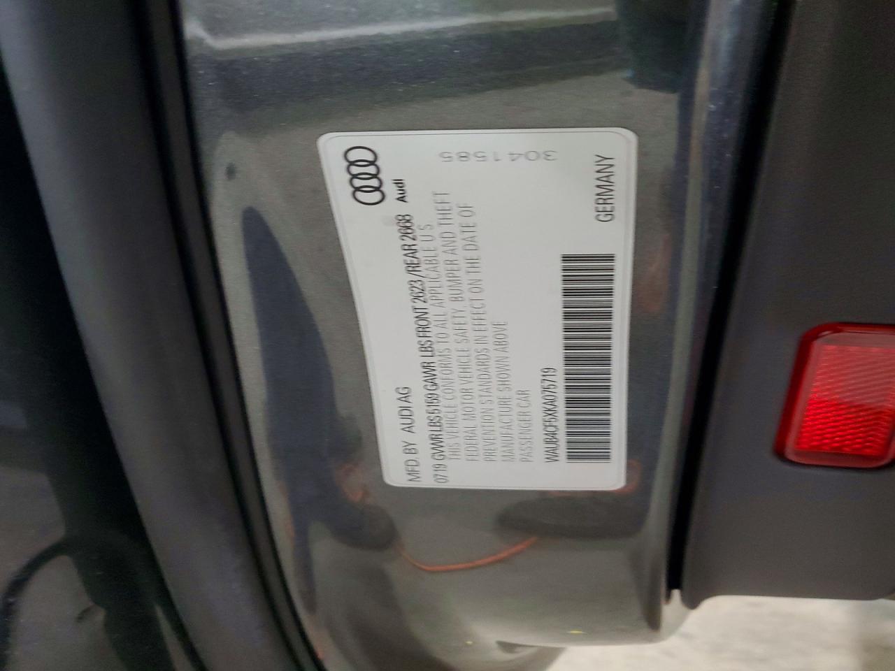 2019 Audi S5 Premium Plus Gray vin: WAUB4CF5XKA075719