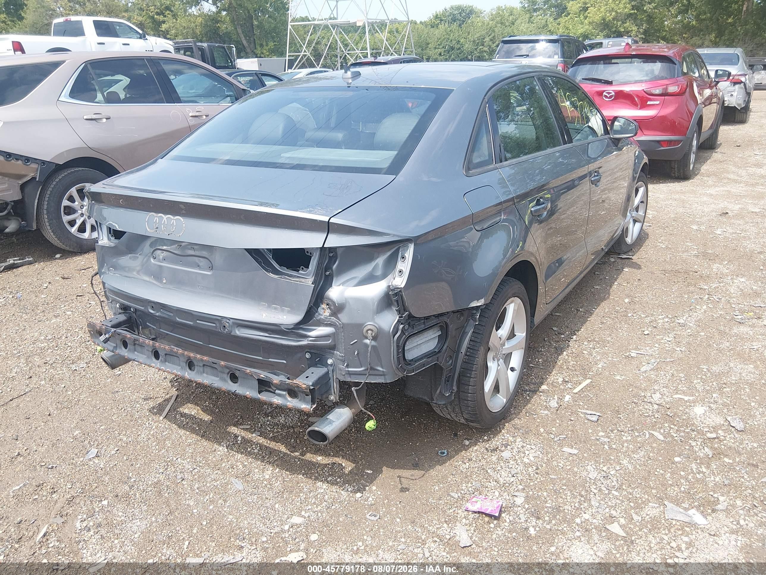 2016 Audi A3 2.0t Premium Серый vin: WAUB8GFF4G1025295