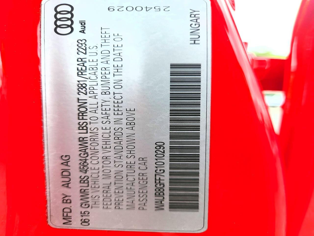 2016 Audi A3 Premium Красный vin: WAUB8GFF7G1010290