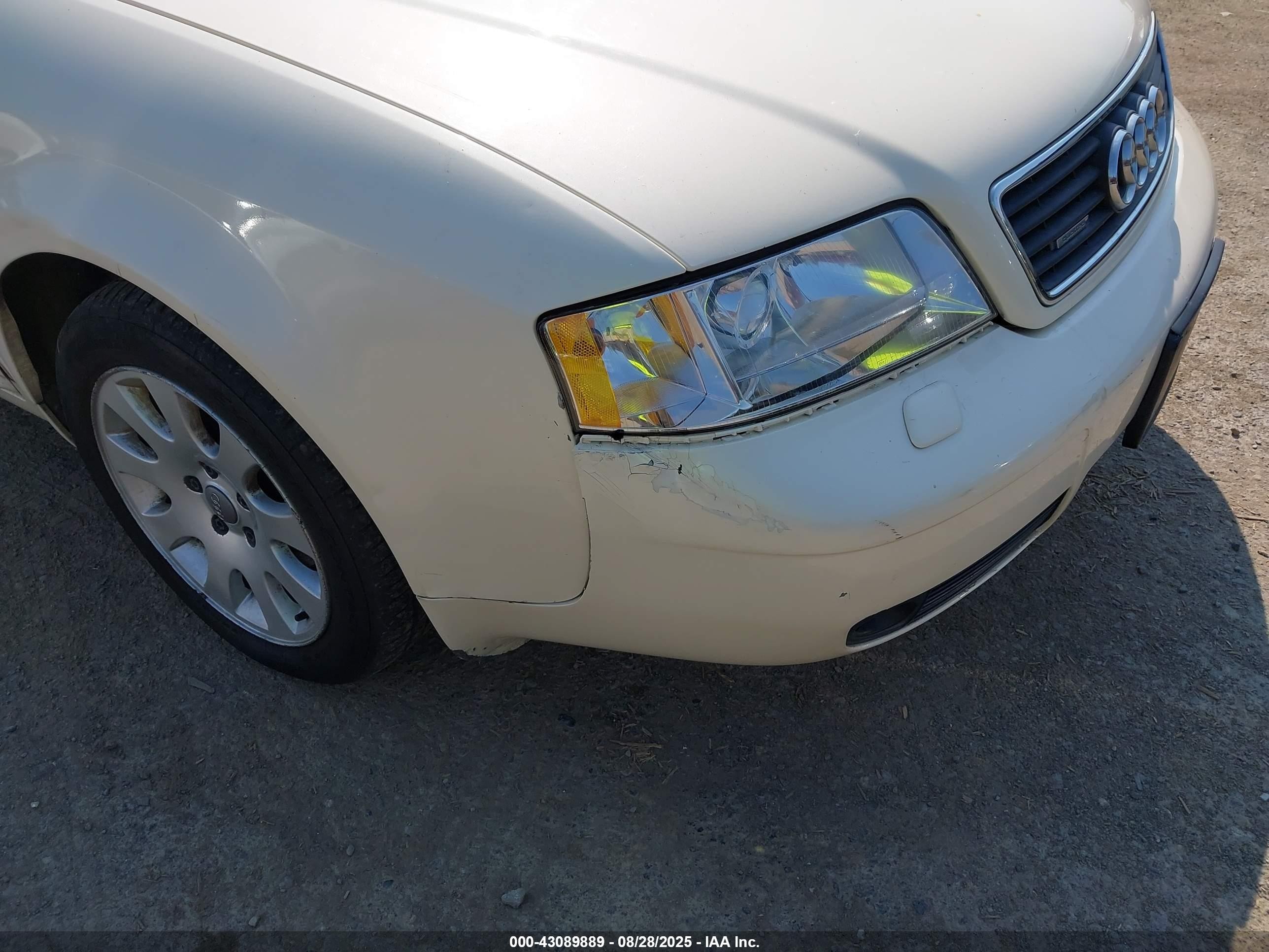 1999 Audi A6   White vin: WAUBA24B7XN137475