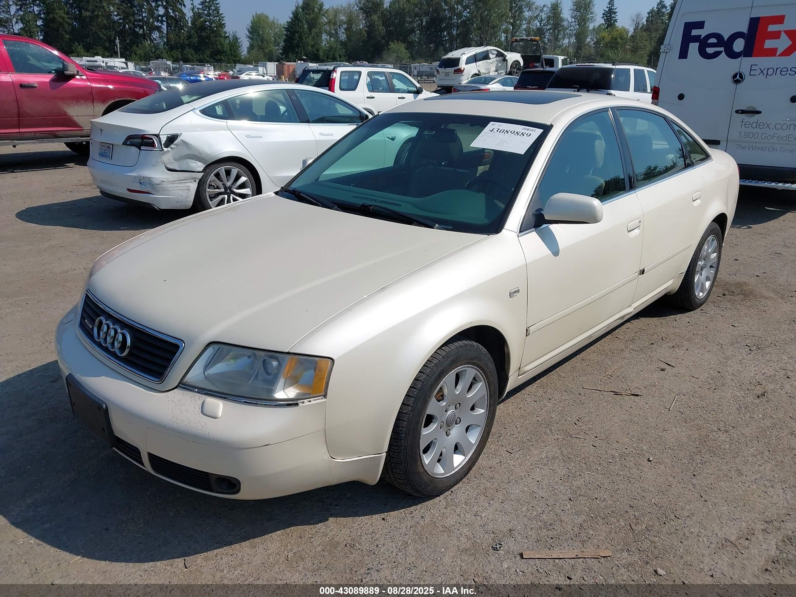 1999 Audi A6   White vin: WAUBA24B7XN137475