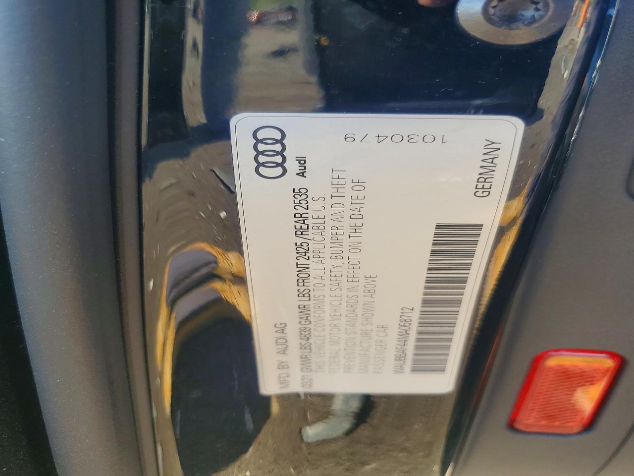 2021 Audi A4 Premium Plus 40 Черный vin: WAUBBAF44MA058712