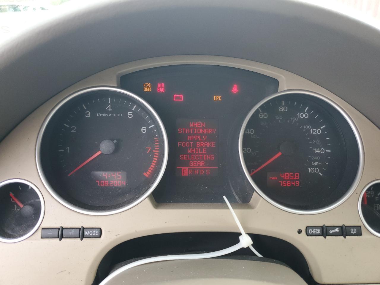 2005 Audi A4 S-line 1.8 Turbo Tan vin: WAUBC48H45K017085