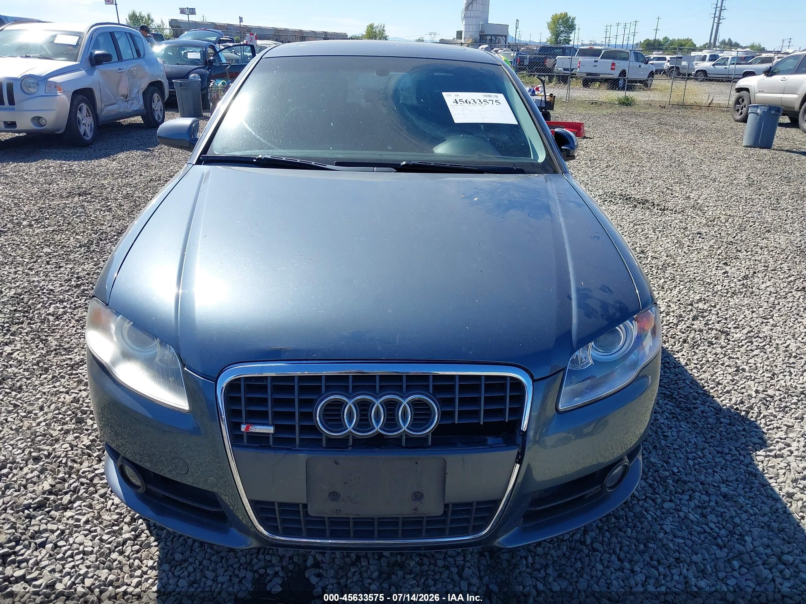 2006 Audi A4 2.0t Серый vin: WAUBF78EX6A250250