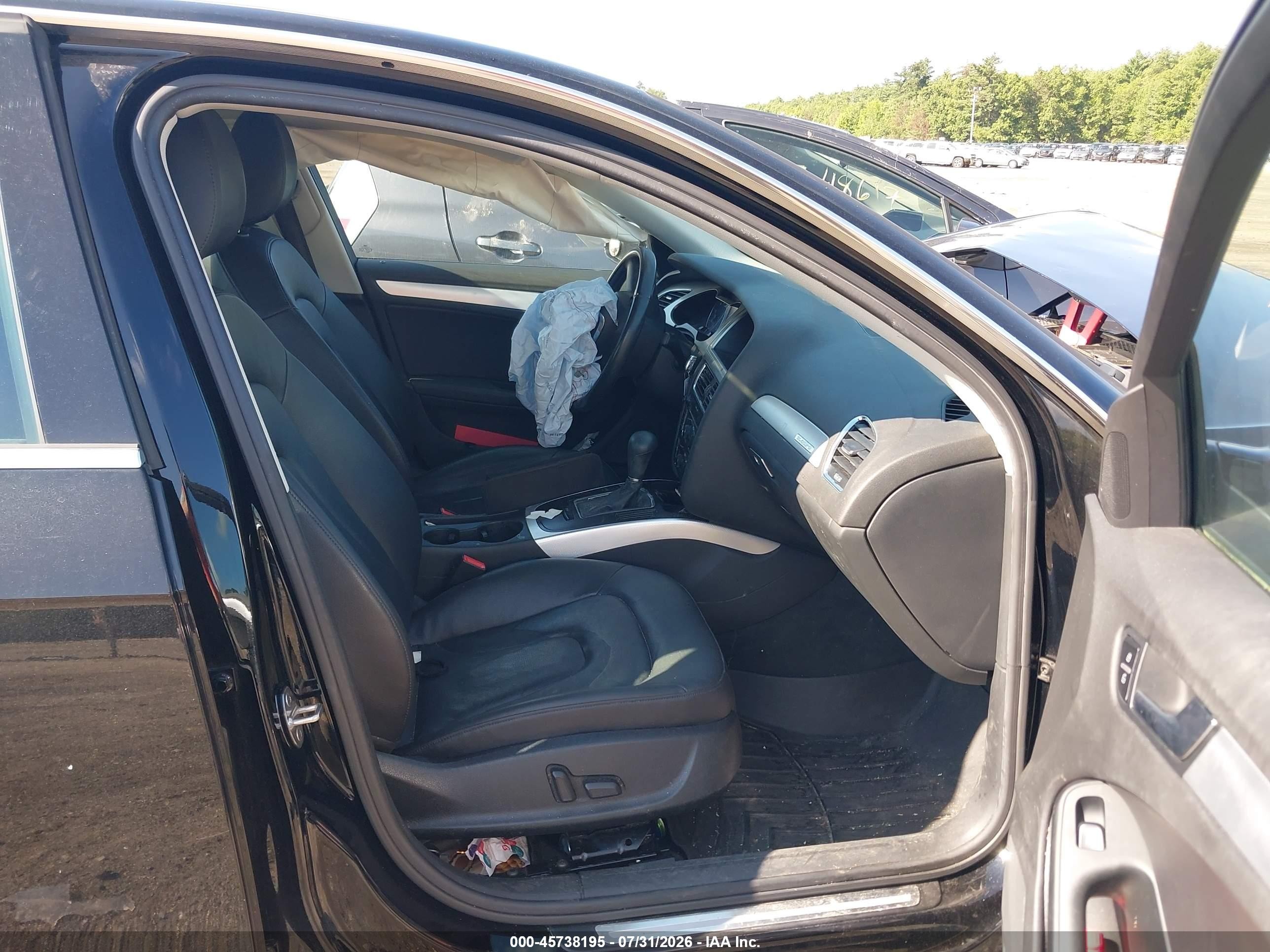 2012 Audi A4 2.0t Premium Black vin: WAUBFAFL0CA116485