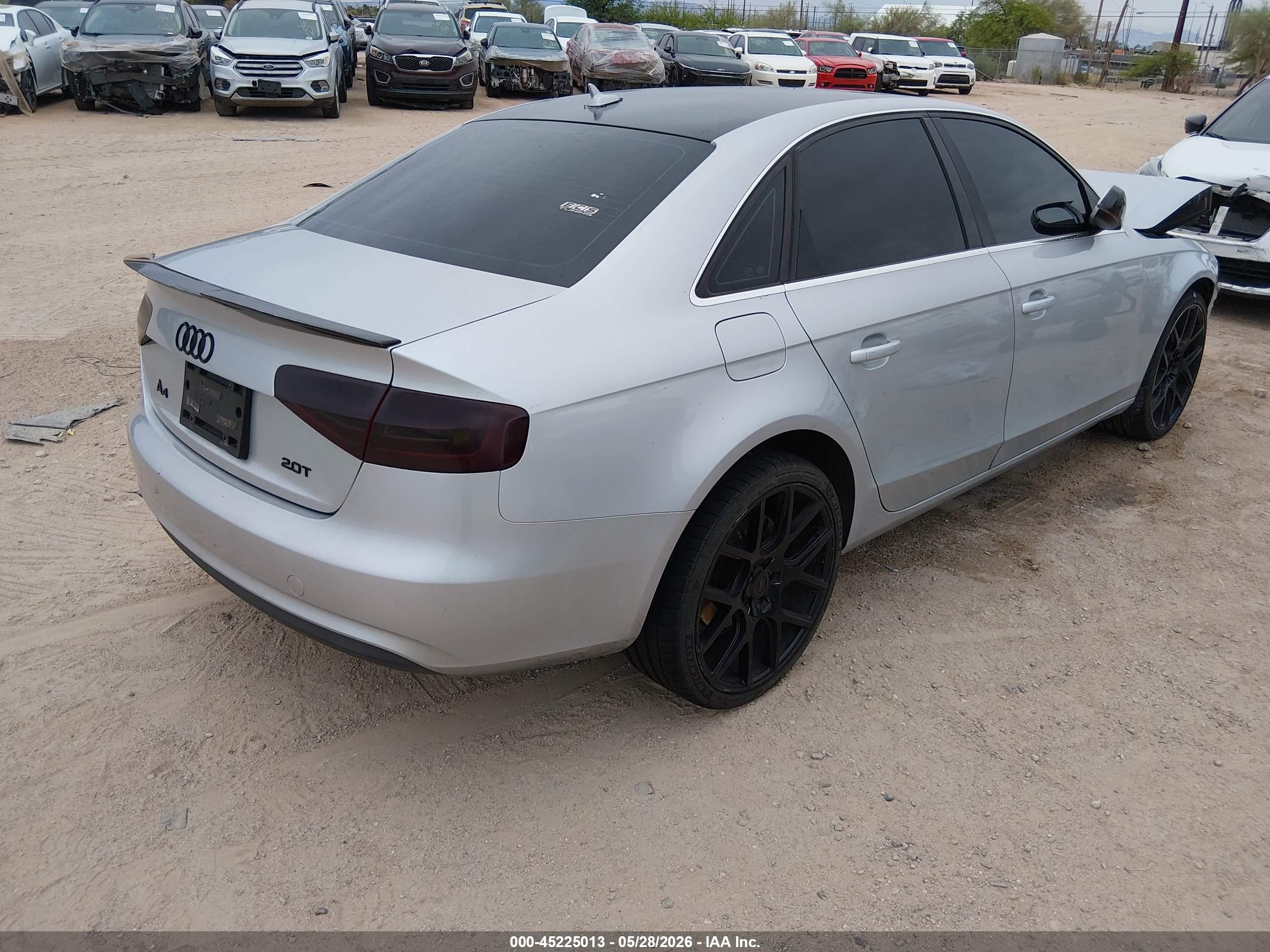 2013 Audi A4 2.0t Premium Silver vin: WAUBFAFL0DA161170