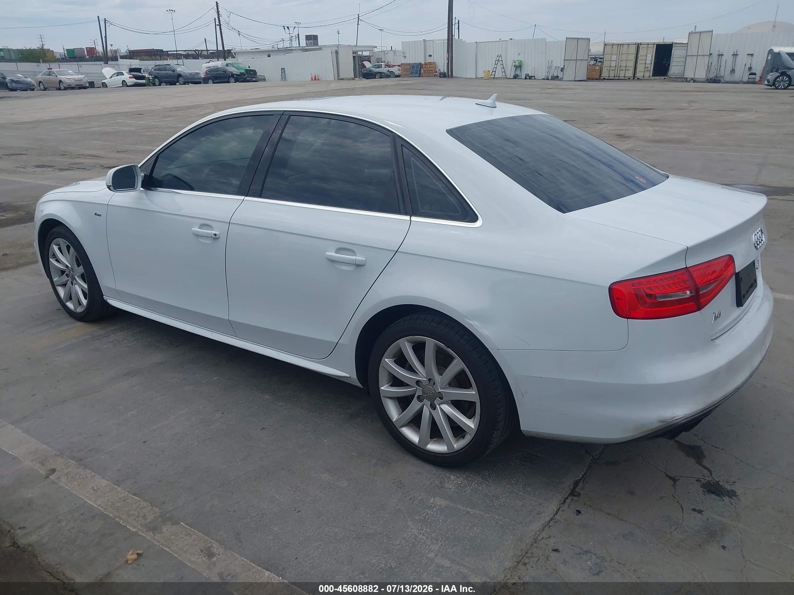 2014 Audi A4 2.0t Premium White vin: WAUBFAFL0EN028046