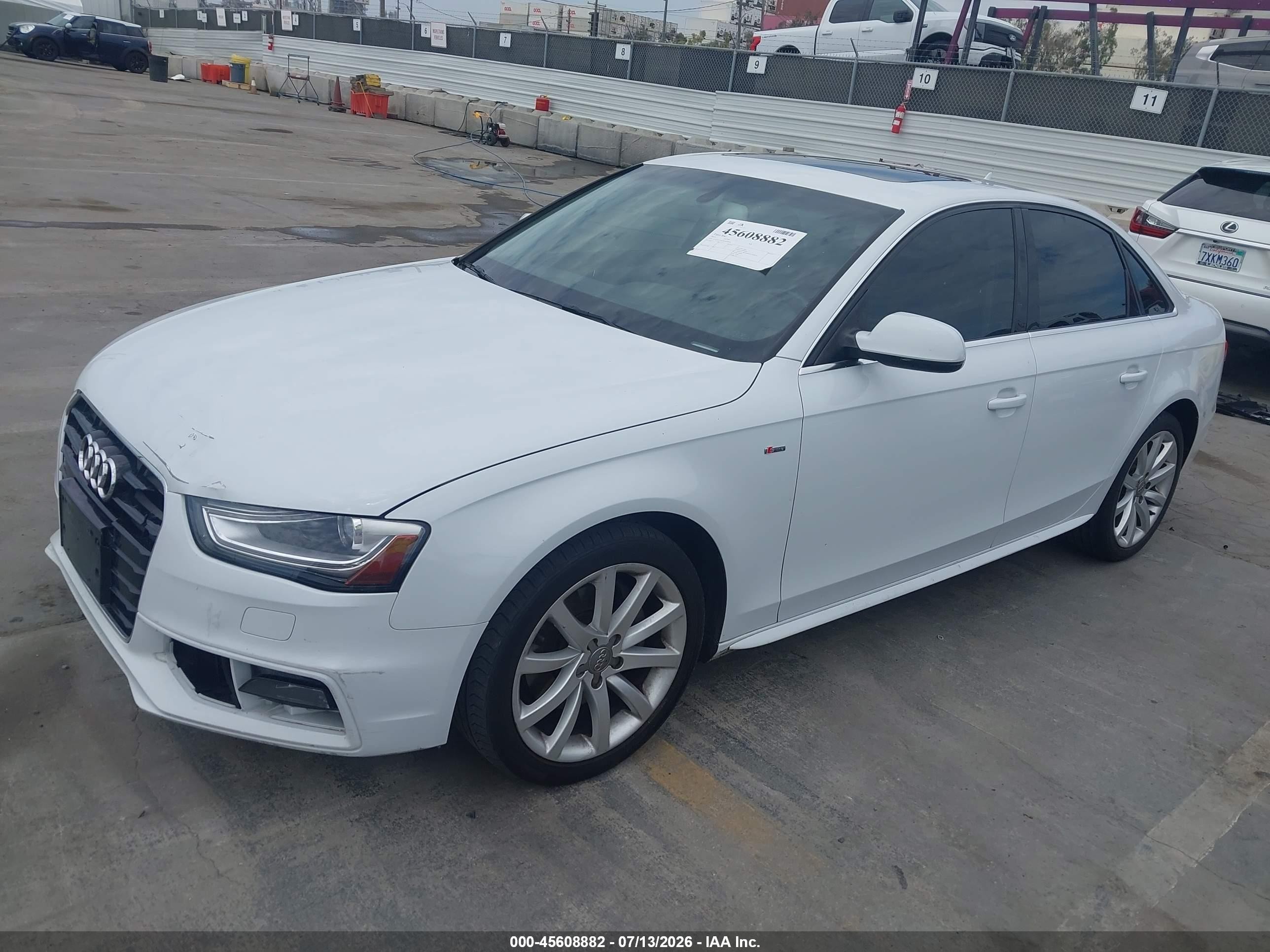 2014 Audi A4 2.0t Premium White vin: WAUBFAFL0EN028046