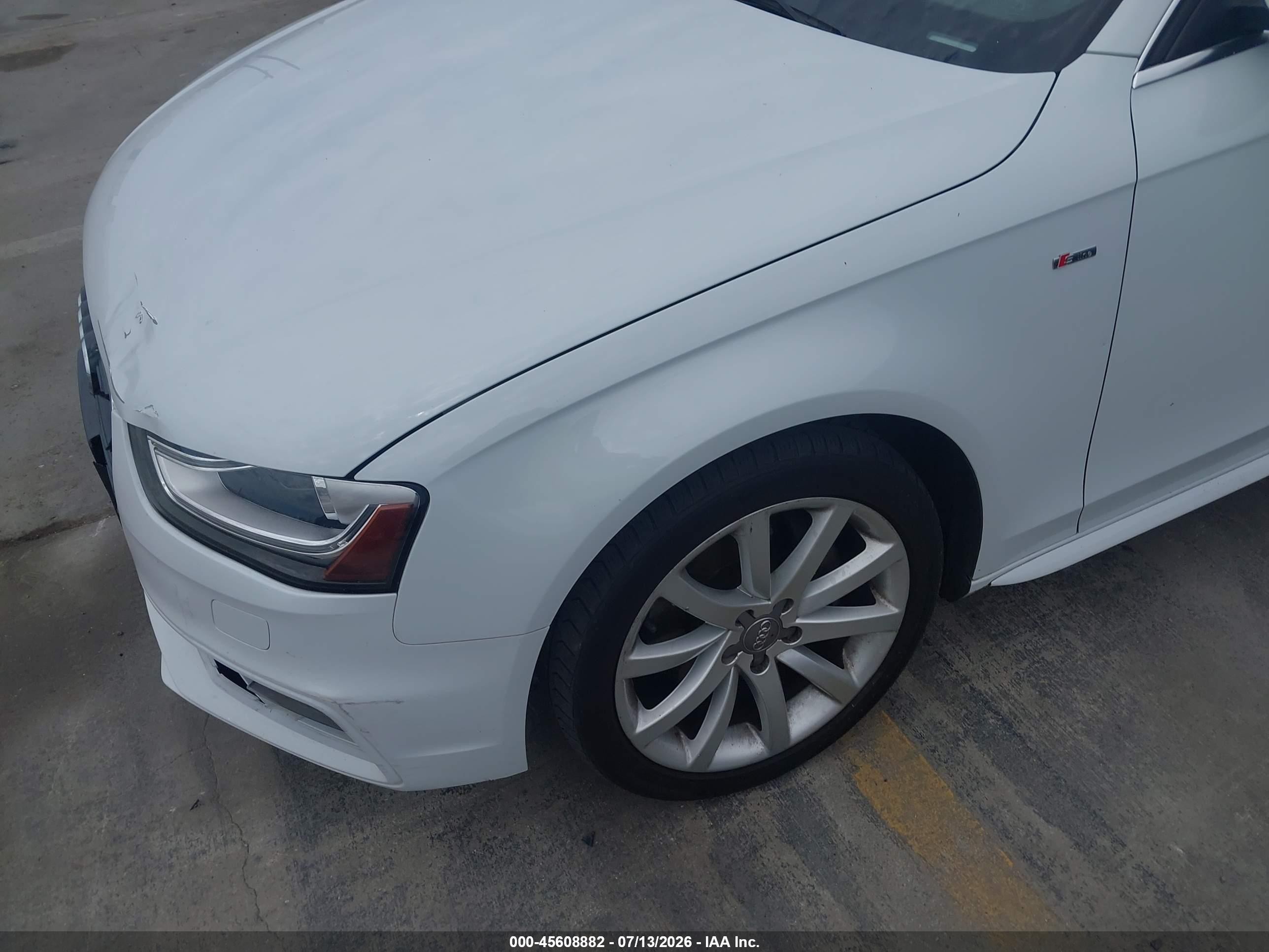 2014 Audi A4 2.0t Premium White vin: WAUBFAFL0EN028046