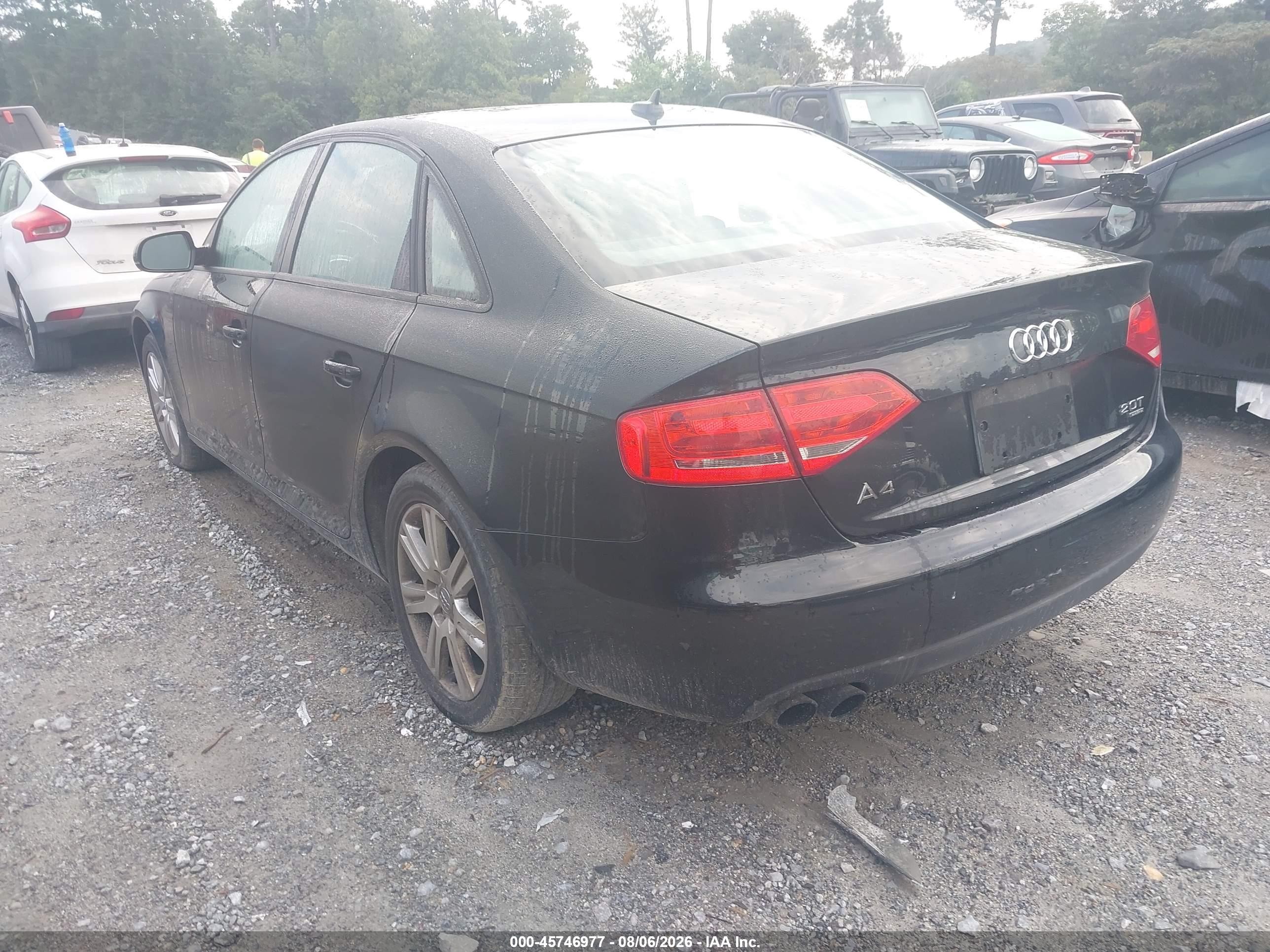 2011 Audi A4 2.0t Premium Черный vin: WAUBFAFL1BN040315