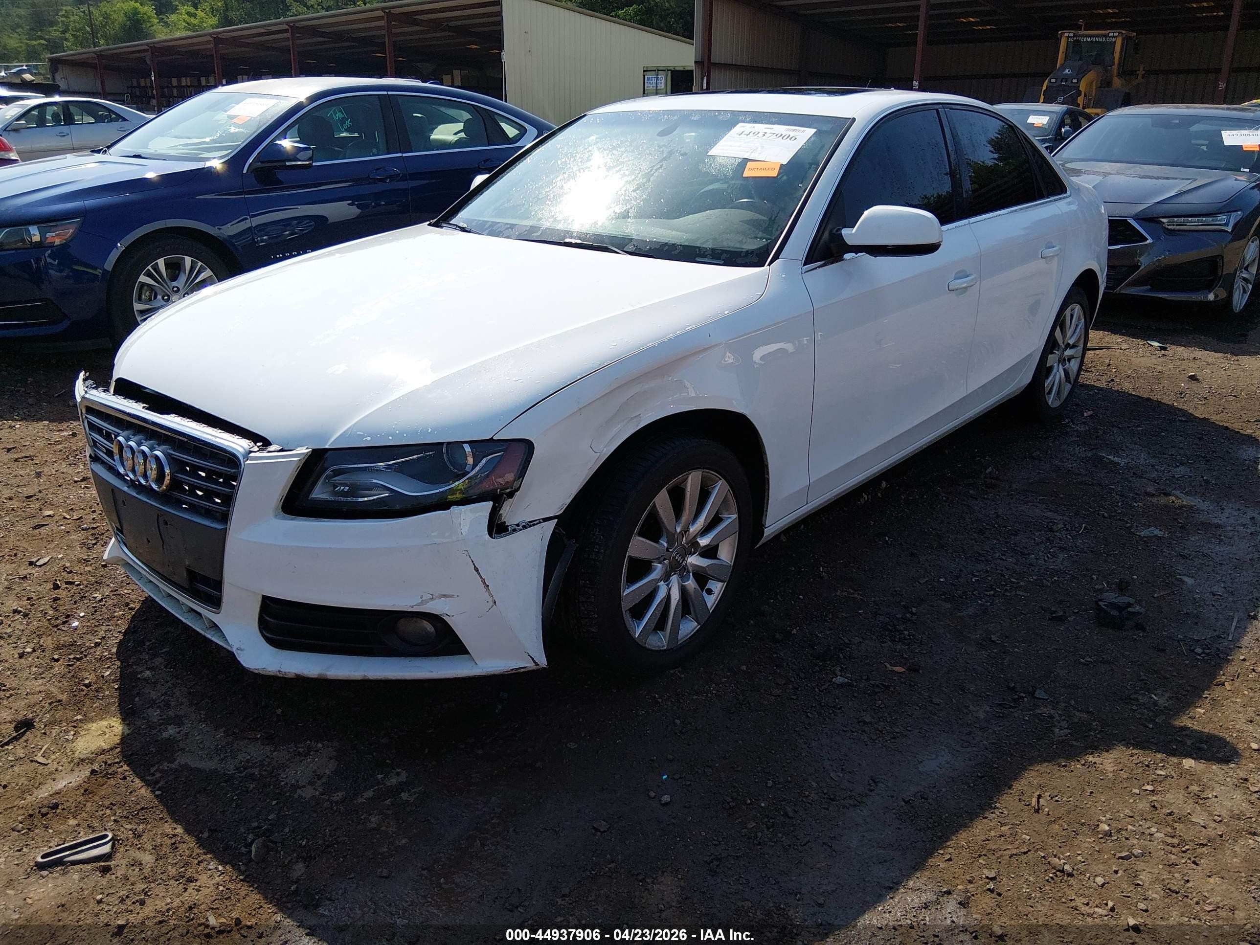 2012 Audi A4 2.0t Premium White vin: WAUBFAFL1CN015402