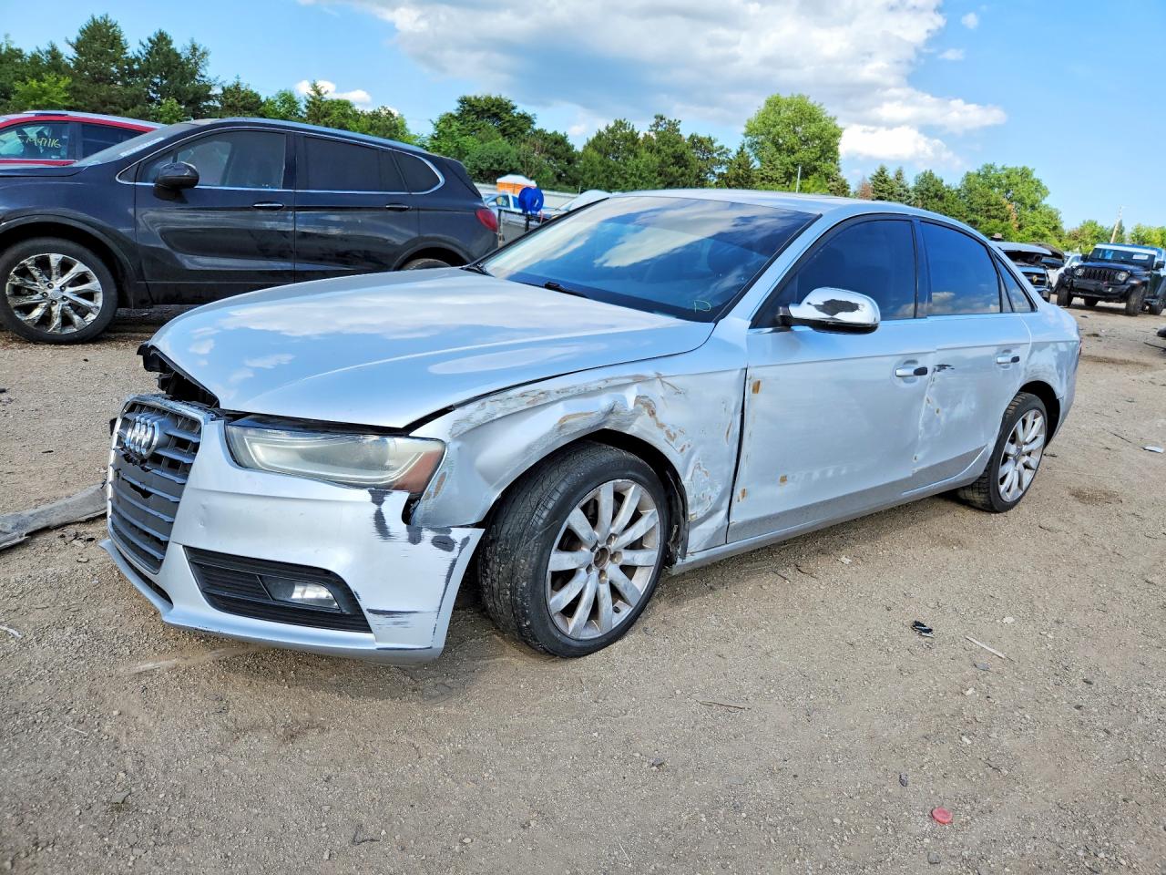 2013 Audi A4 Premium Silver vin: WAUBFAFL1DN004028