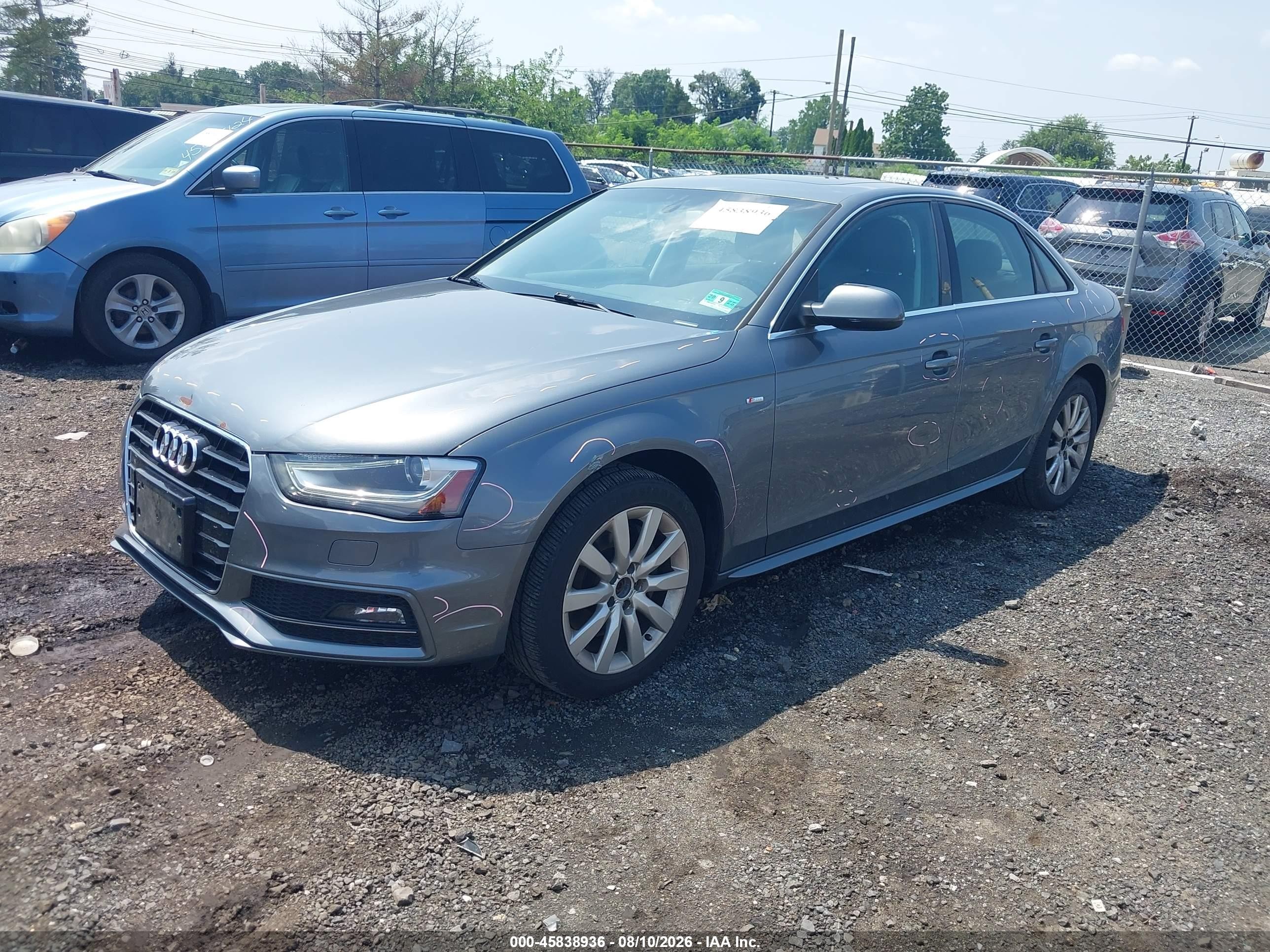 2015 Audi A4 2.0t Premium Серый vin: WAUBFAFL1FN005859