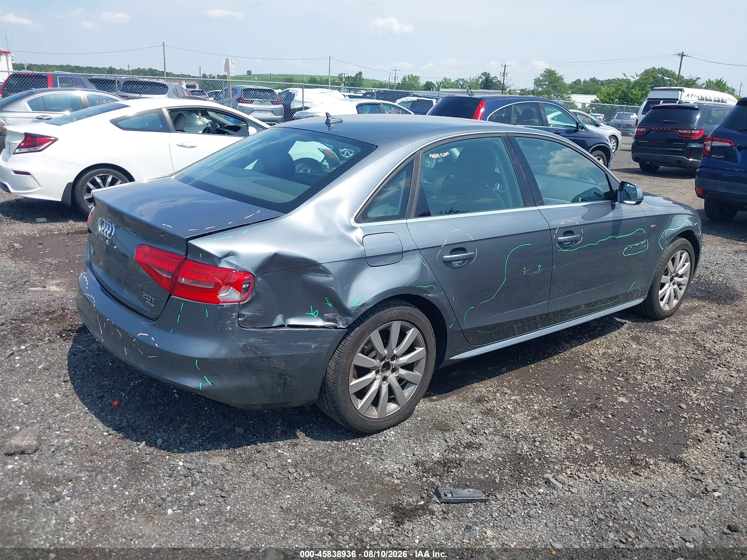 2015 Audi A4 2.0t Premium Серый vin: WAUBFAFL1FN005859
