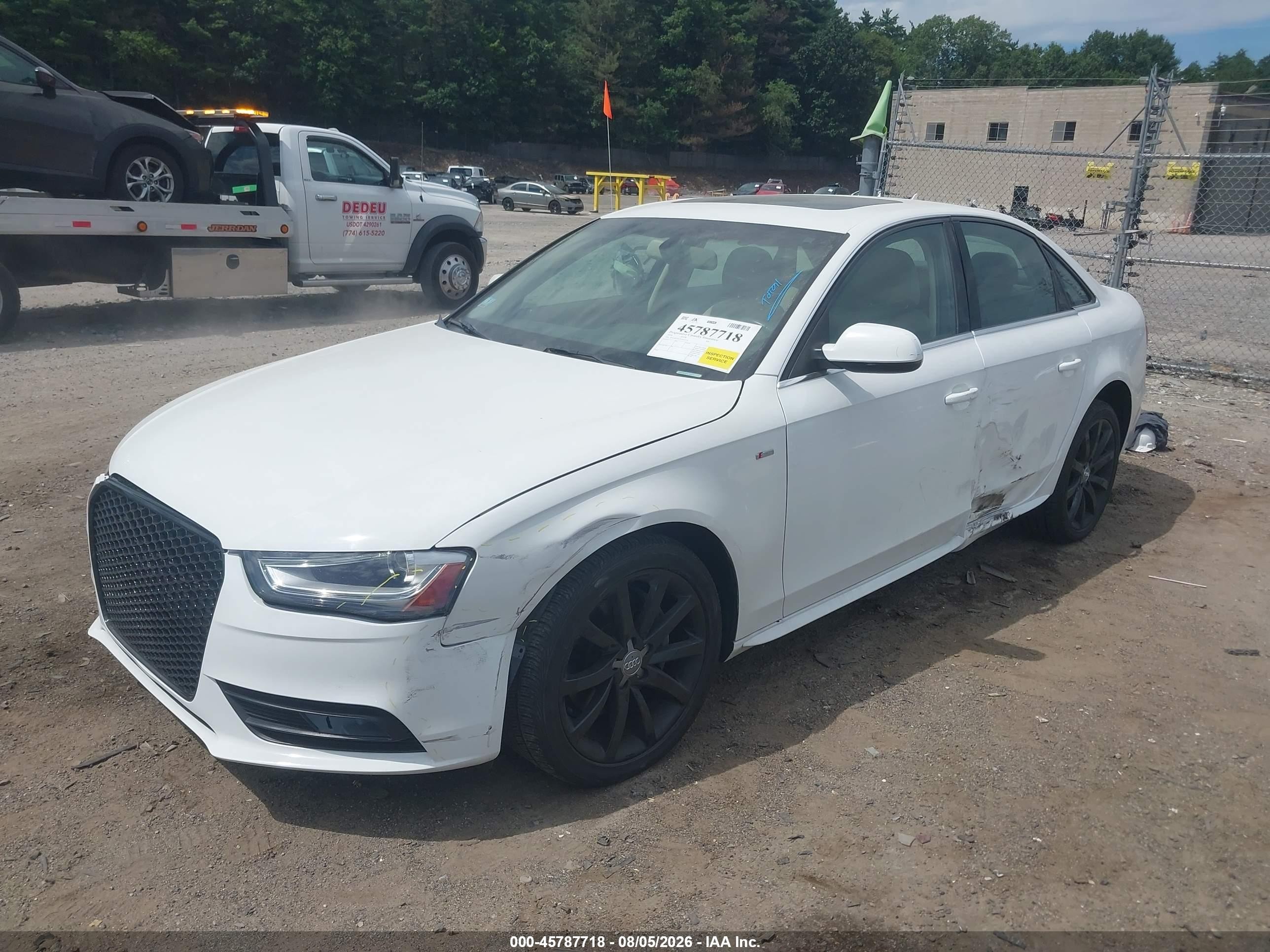 2014 Audi A4 2.0t Premium White vin: WAUBFAFL2EN035774