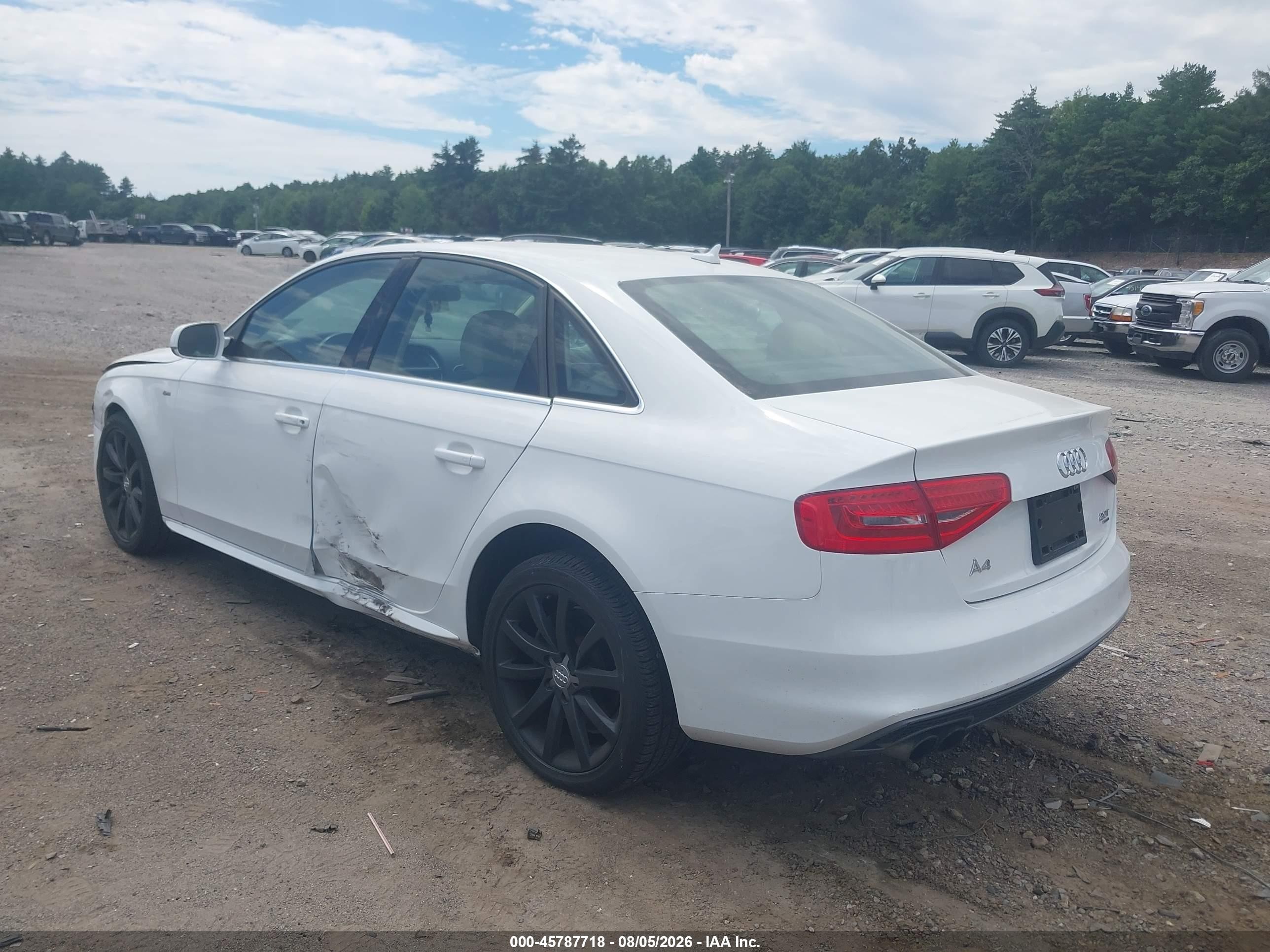 2014 Audi A4 2.0t Premium White vin: WAUBFAFL2EN035774