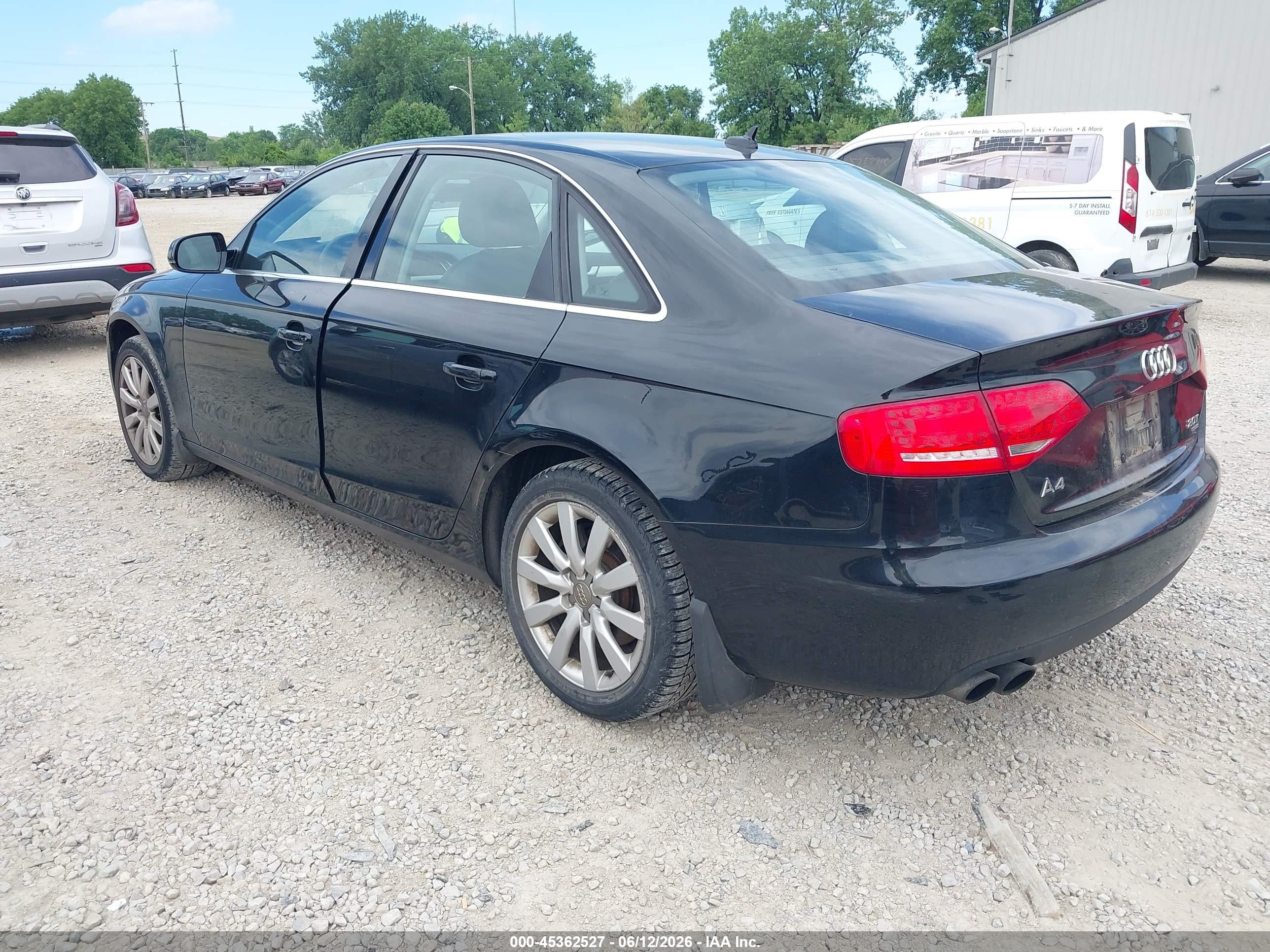 2012 Audi A4 2.0t Premium Black vin: WAUBFAFL3CN015885