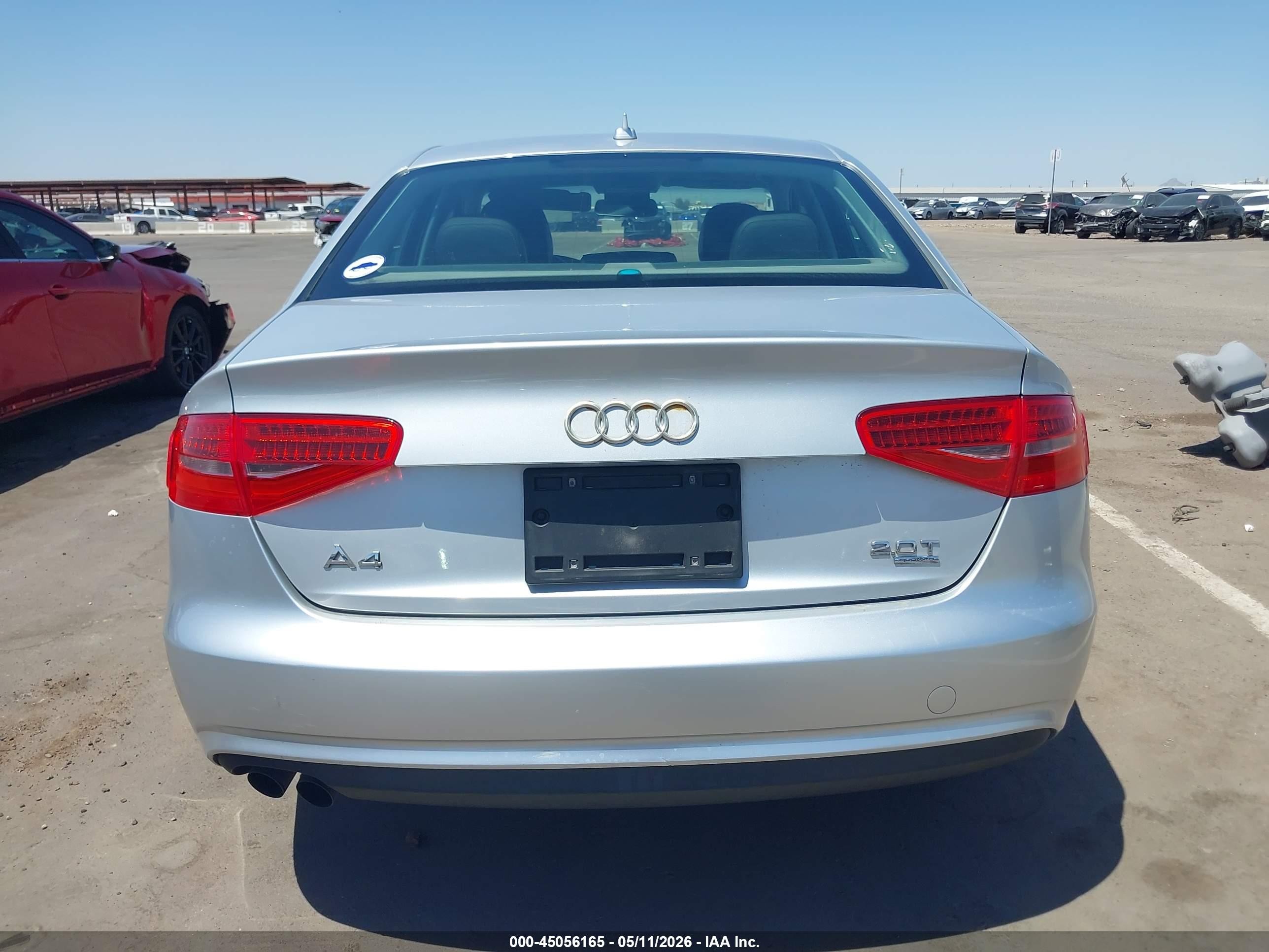 2013 Audi A4 2.0t Premium Silver vin: WAUBFAFL3DA161244