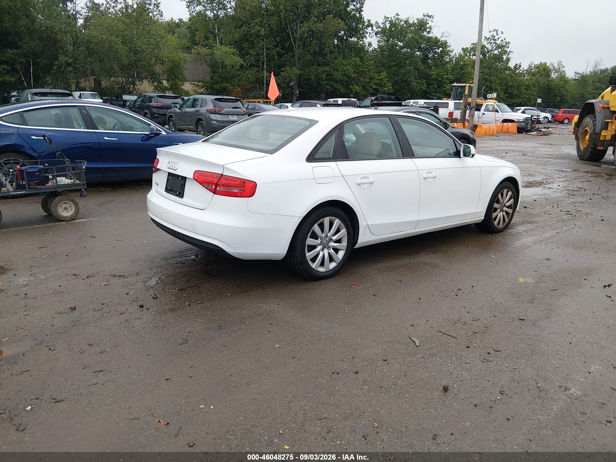 2013 Audi A4 2.0t Premium White vin: WAUBFAFL3DN020991