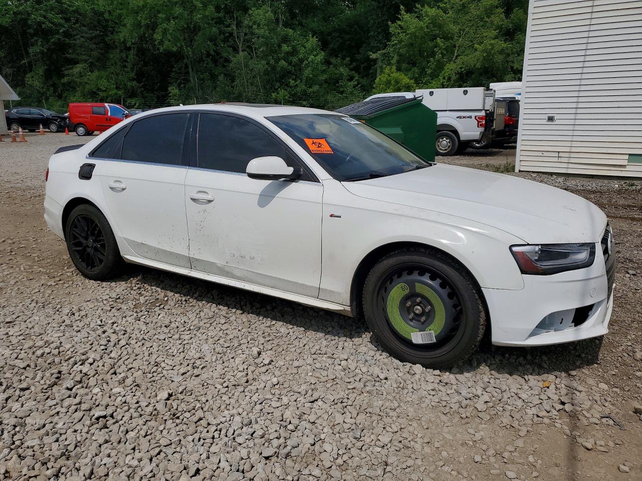2015 Audi A4 Premium White vin: WAUBFAFL3FN022663