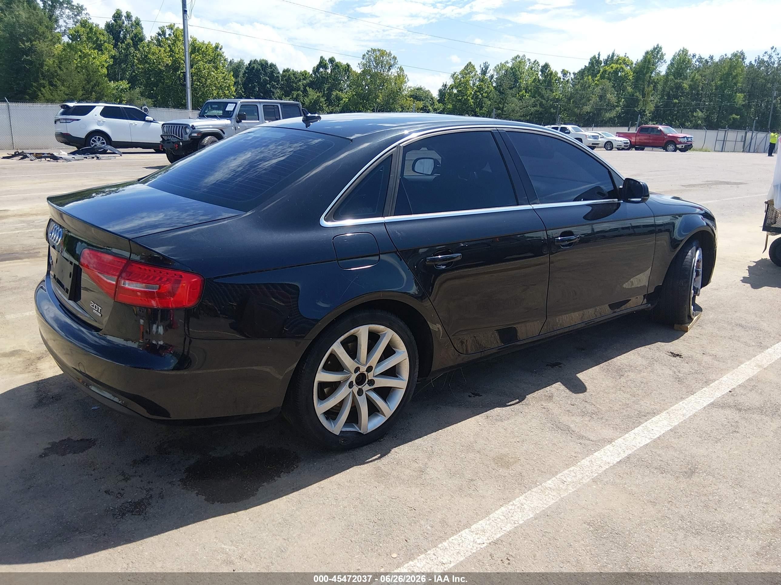 2013 Audi A4 2.0t Premium Black vin: WAUBFAFL4DN028405