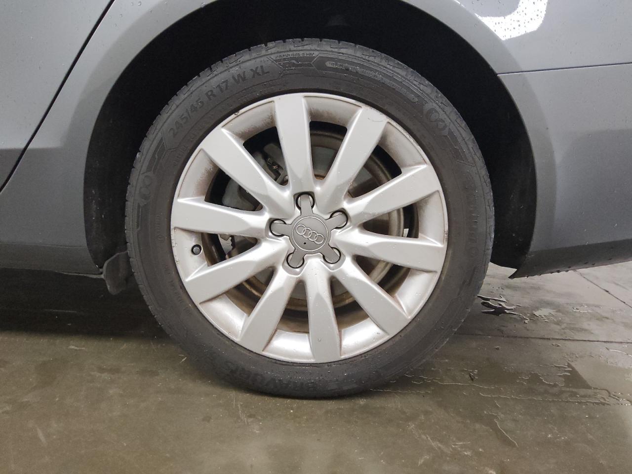 2013 Audi A4 Premium Gray vin: WAUBFAFL4DN030722 Damage: Left Rear Wheel, Curb Rash, 4 To 5 Inches