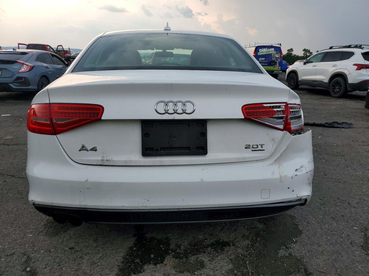 2014 Audi A4 Premium White vin: WAUBFAFL4EA063471