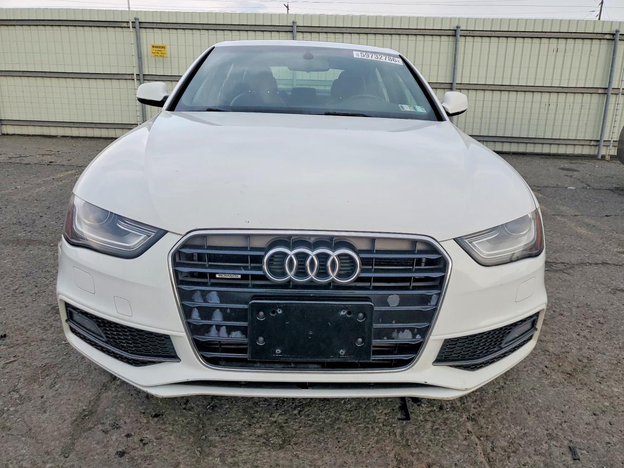 2014 Audi A4 Premium White vin: WAUBFAFL4EA063471