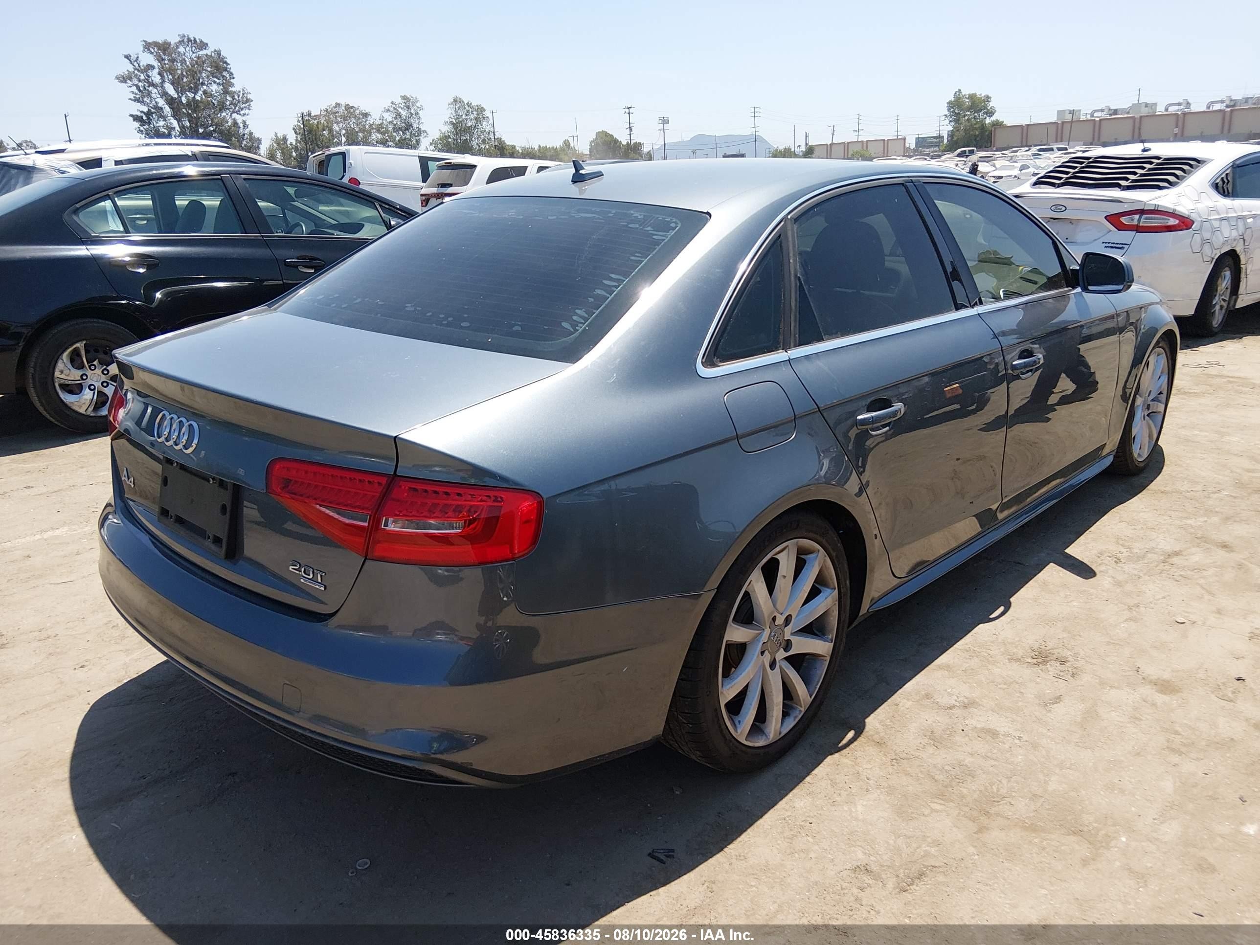2014 Audi A4 2.0t Premium Gray vin: WAUBFAFL4EN033914