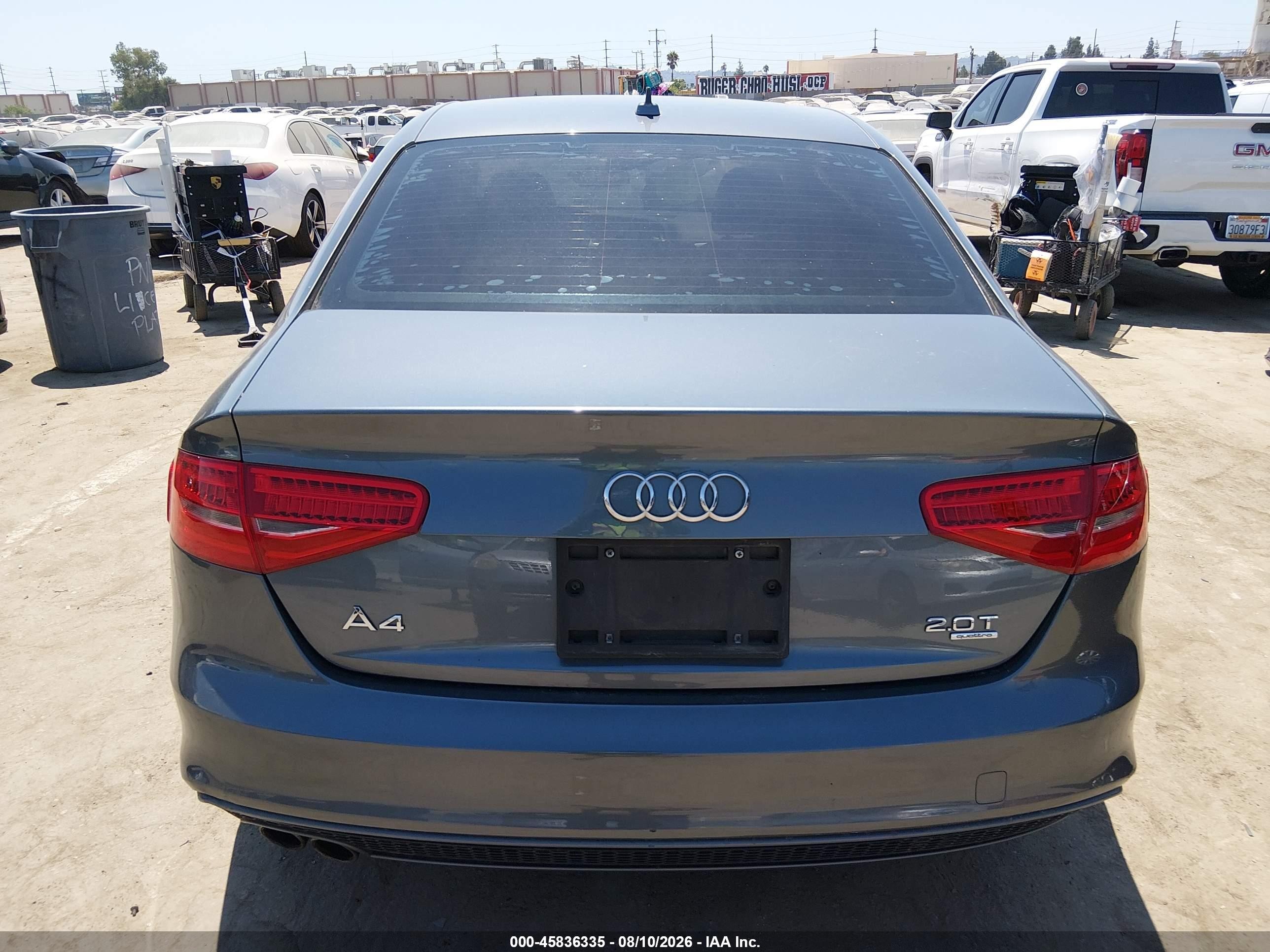 2014 Audi A4 2.0t Premium Gray vin: WAUBFAFL4EN033914