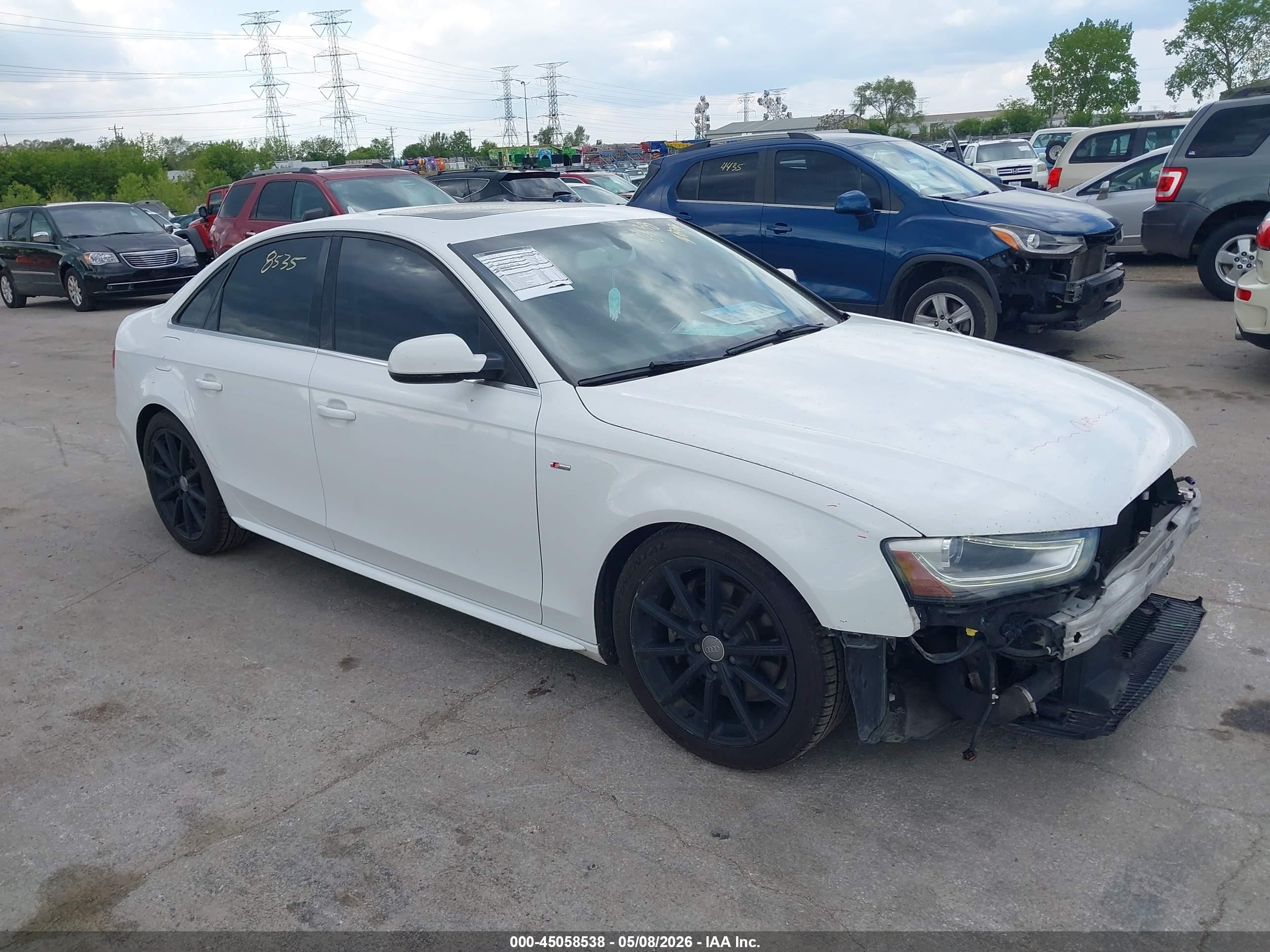 2015 Audi A4 2.0t Premium White vin: WAUBFAFL4FN006262