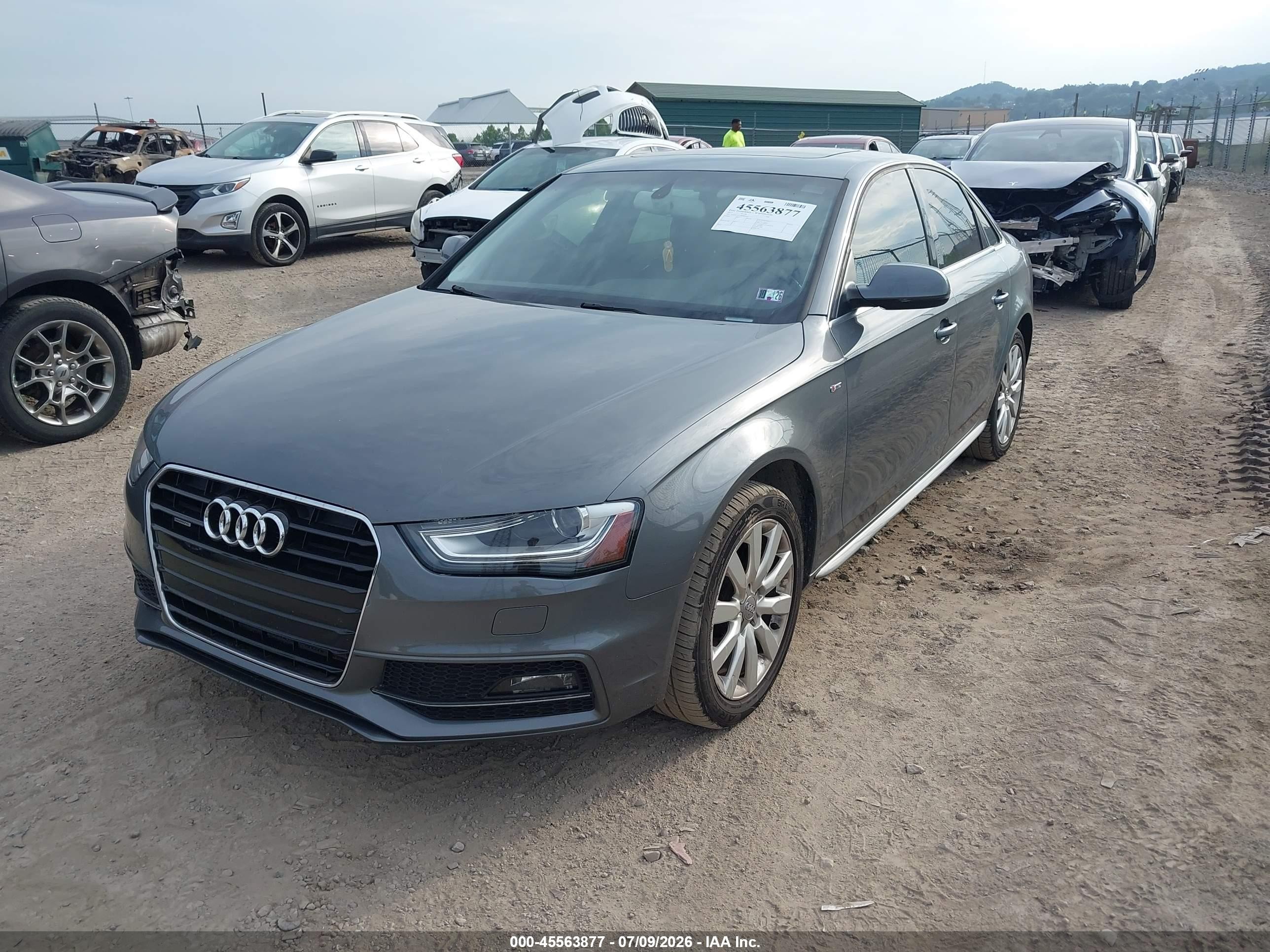 2015 Audi A4 2.0t Premium Серый vin: WAUBFAFL4FN039231