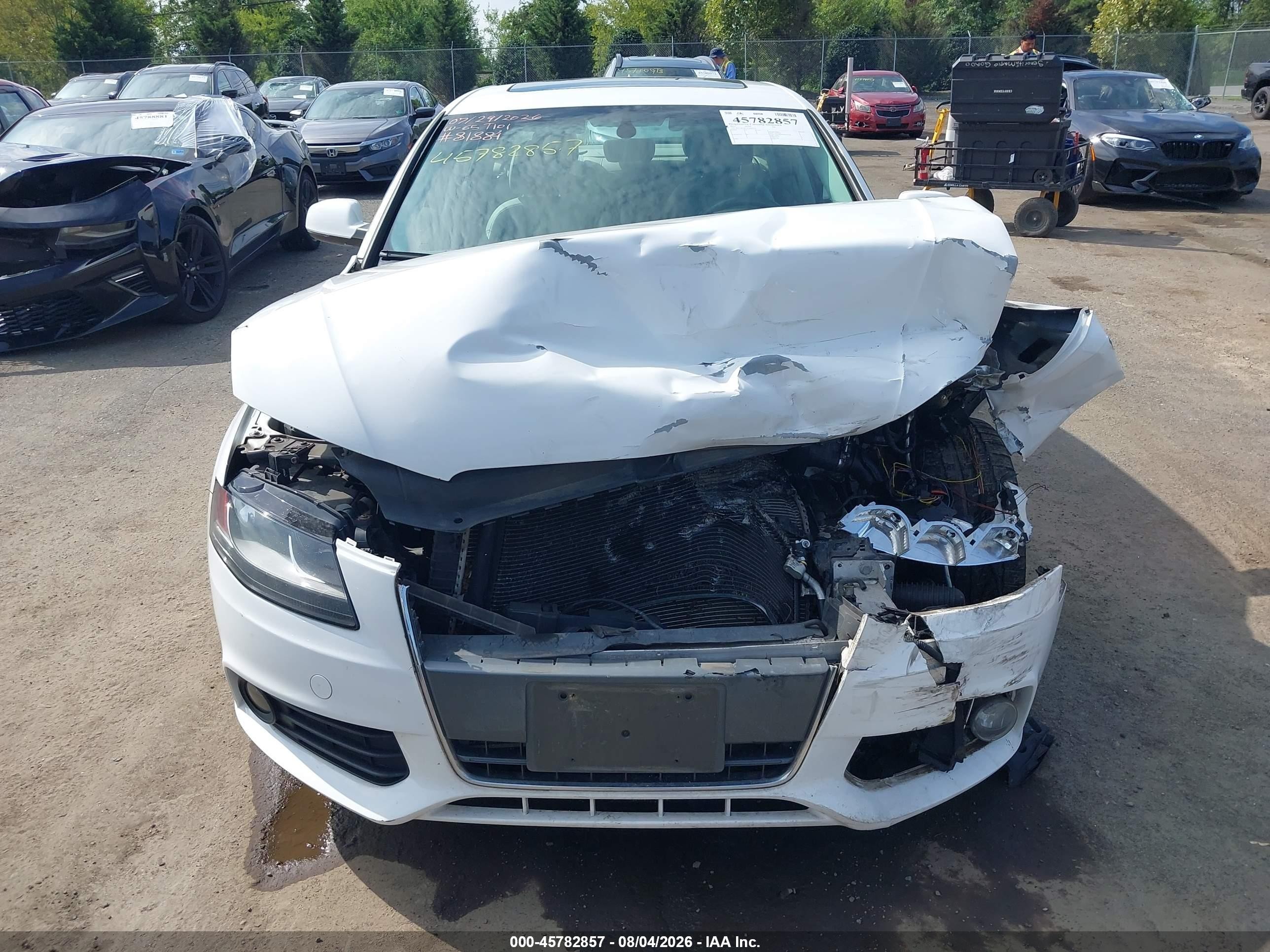 2012 Audi A4 2.0t Premium White vin: WAUBFAFL5CN006122