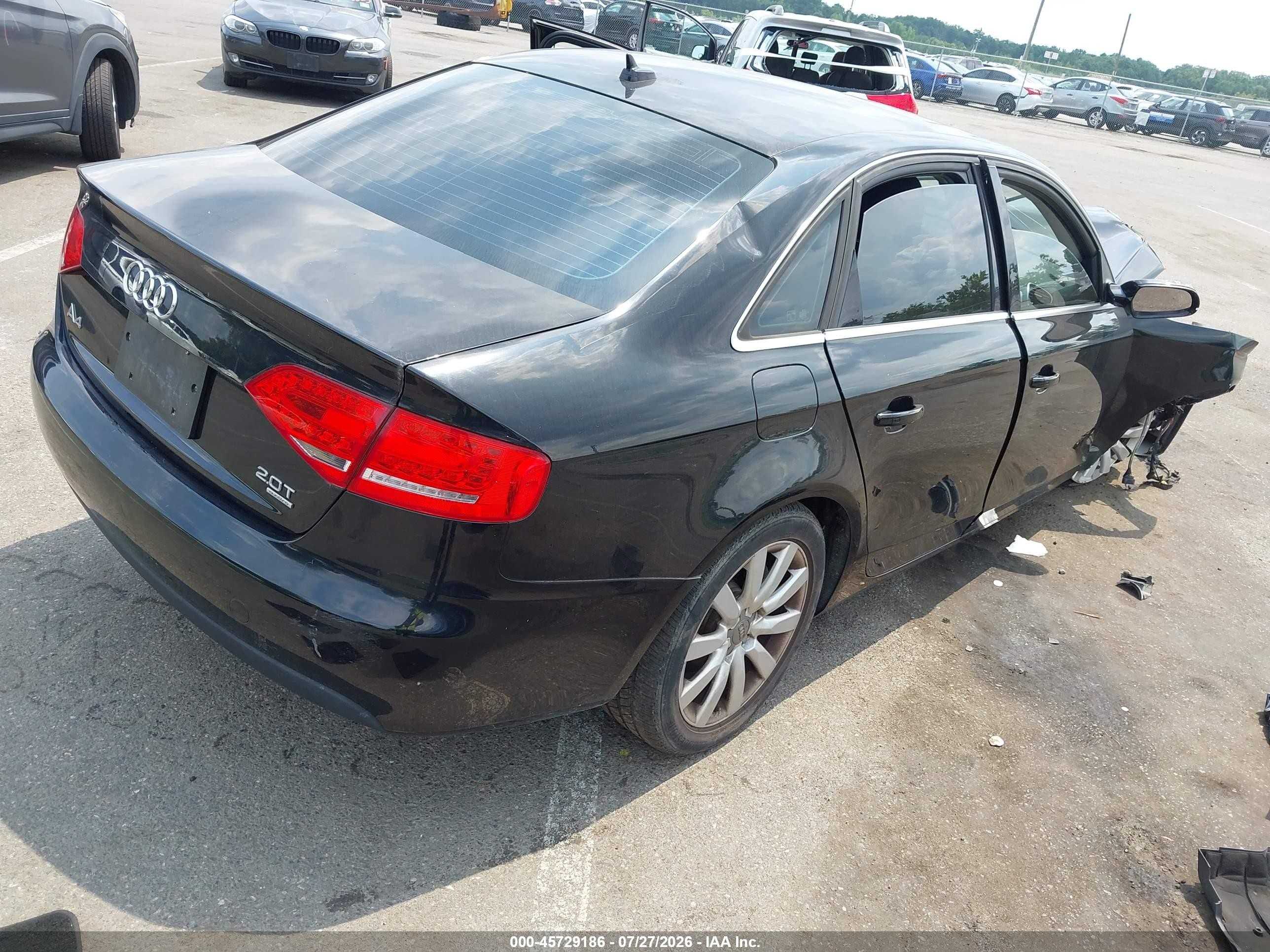 2012 Audi A4 2.0t Premium Black vin: WAUBFAFL5CN015273