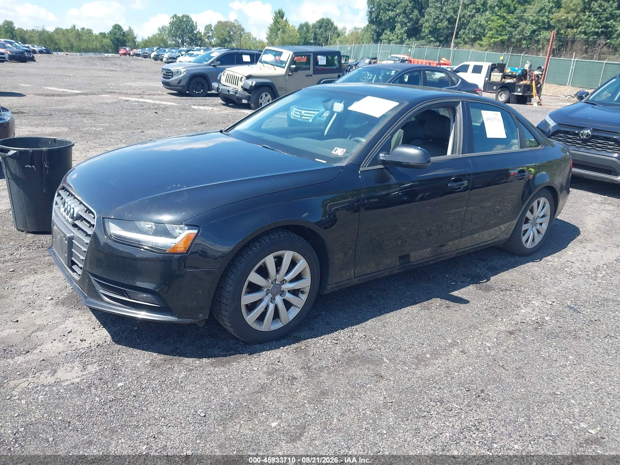 2013 Audi A4 2.0t Premium Black vin: WAUBFAFL5DN009877