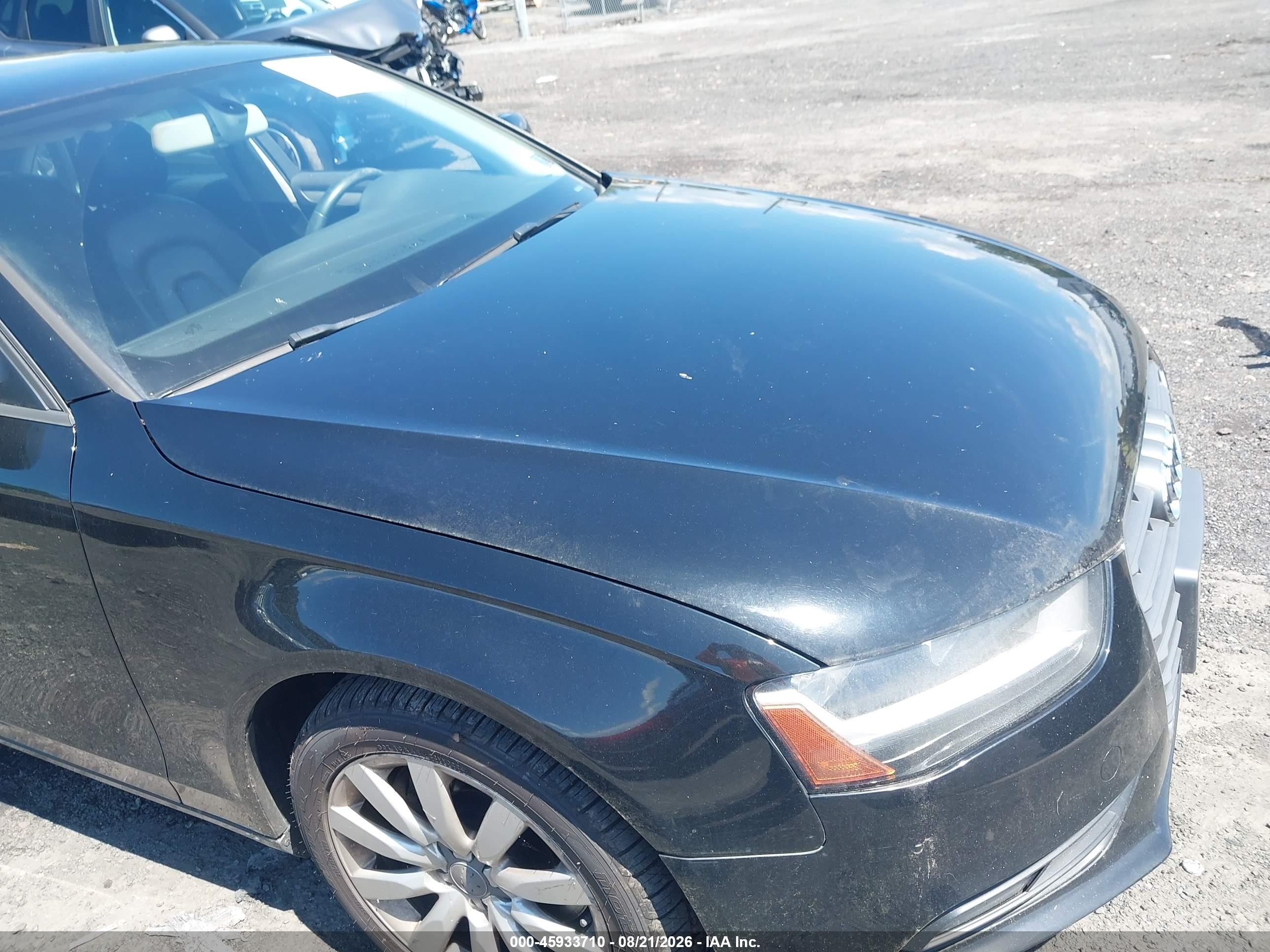 2013 Audi A4 2.0t Premium Black vin: WAUBFAFL5DN009877