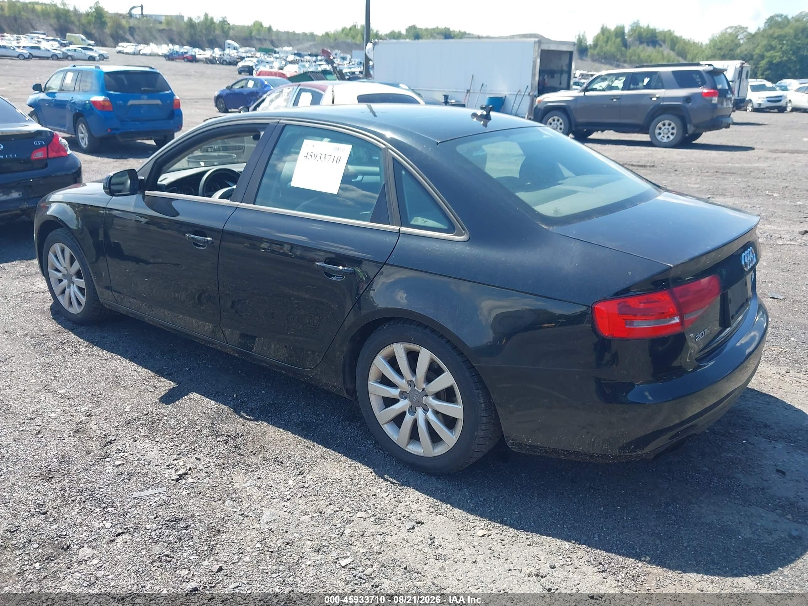 2013 Audi A4 2.0t Premium Black vin: WAUBFAFL5DN009877