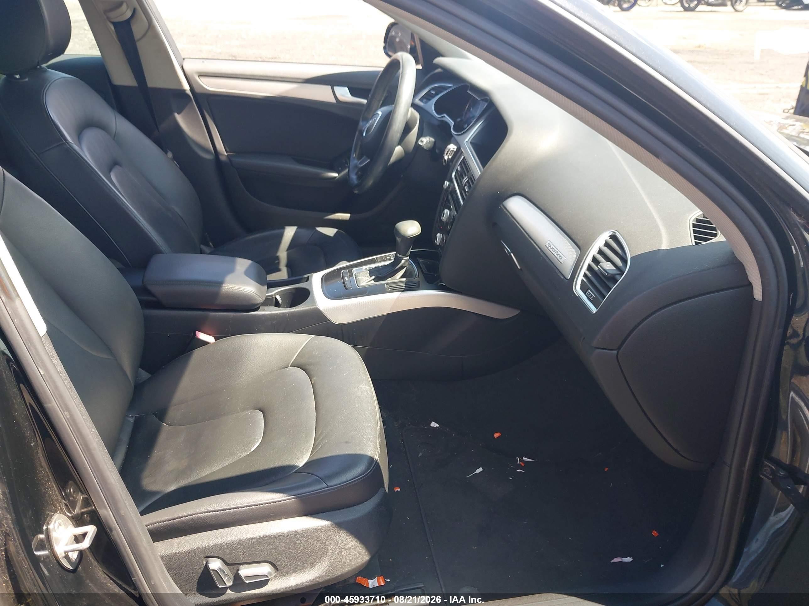 2013 Audi A4 2.0t Premium Black vin: WAUBFAFL5DN009877