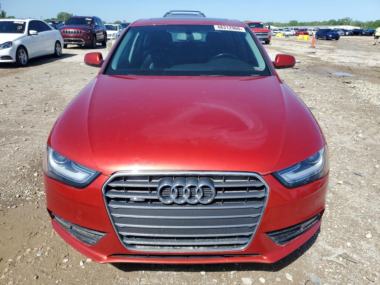 2013 Audi A4 Premium Red vin: WAUBFAFL5DN043186