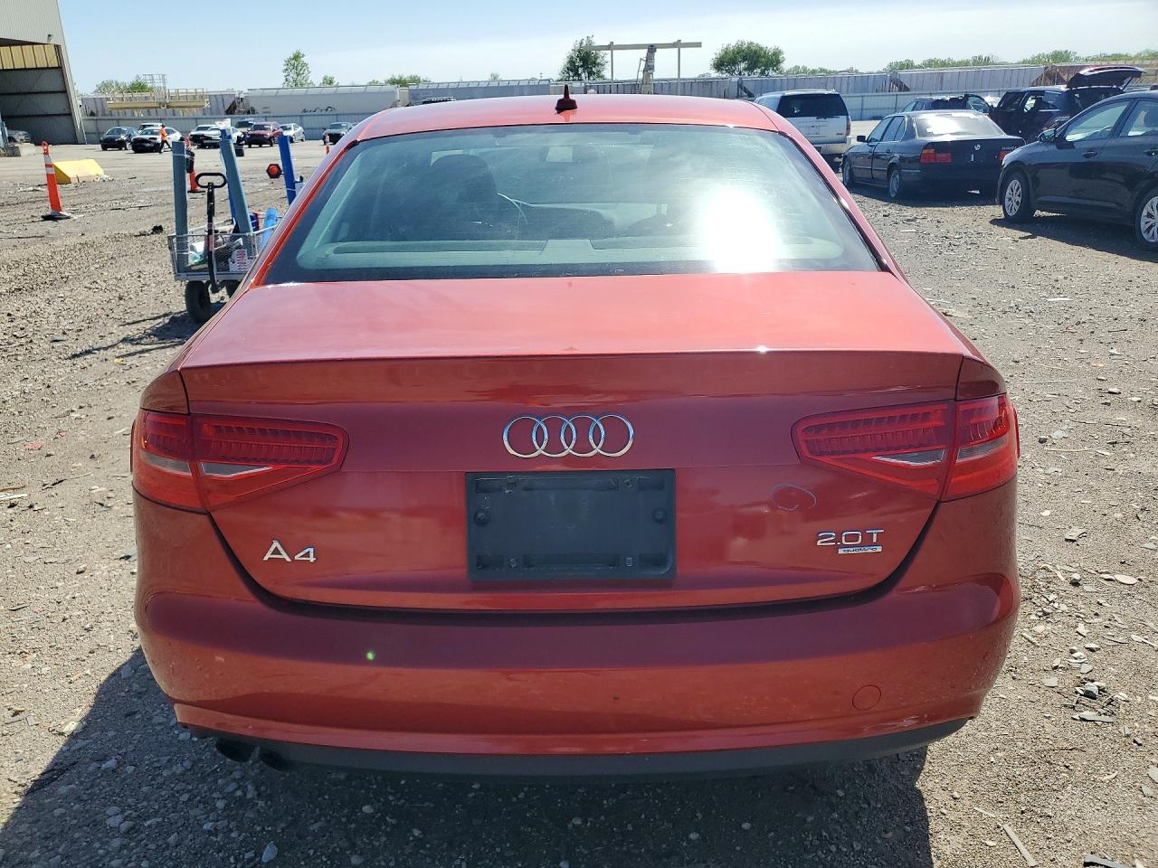 2013 Audi A4 Premium Red vin: WAUBFAFL5DN043186