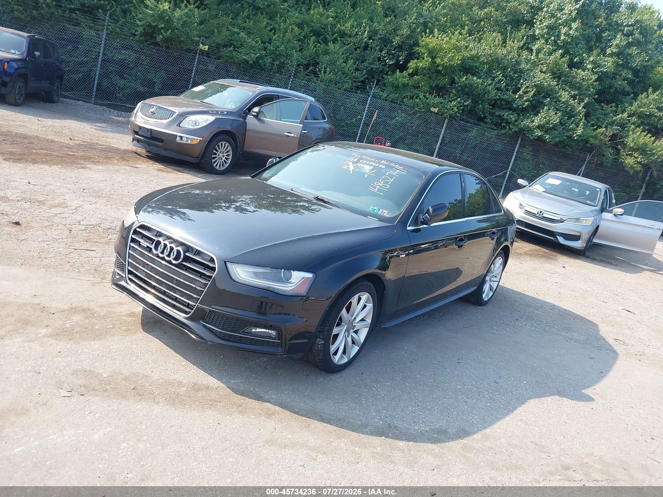 2014 Audi A4 2.0t Premium Black vin: WAUBFAFL5EN044582