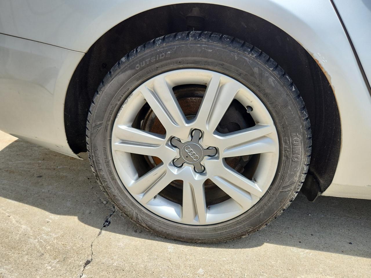 2010 Audi A4 Premium Silver vin: WAUBFAFL6AN042544 Damage: Right Rear Wheel, Curb Rash, 7 To 8 Inches