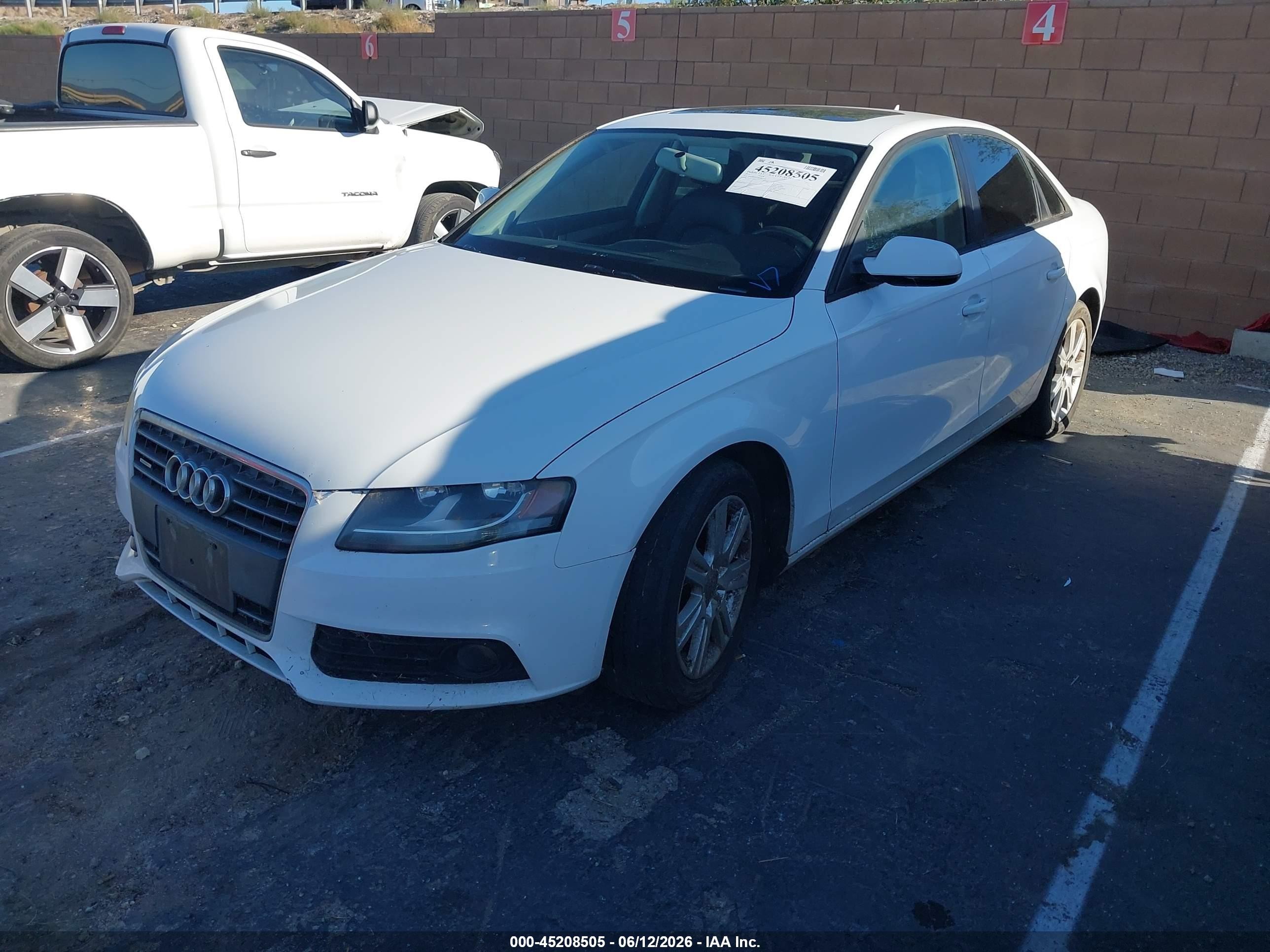 2011 Audi A4 2.0t Premium White vin: WAUBFAFL6BN003146
