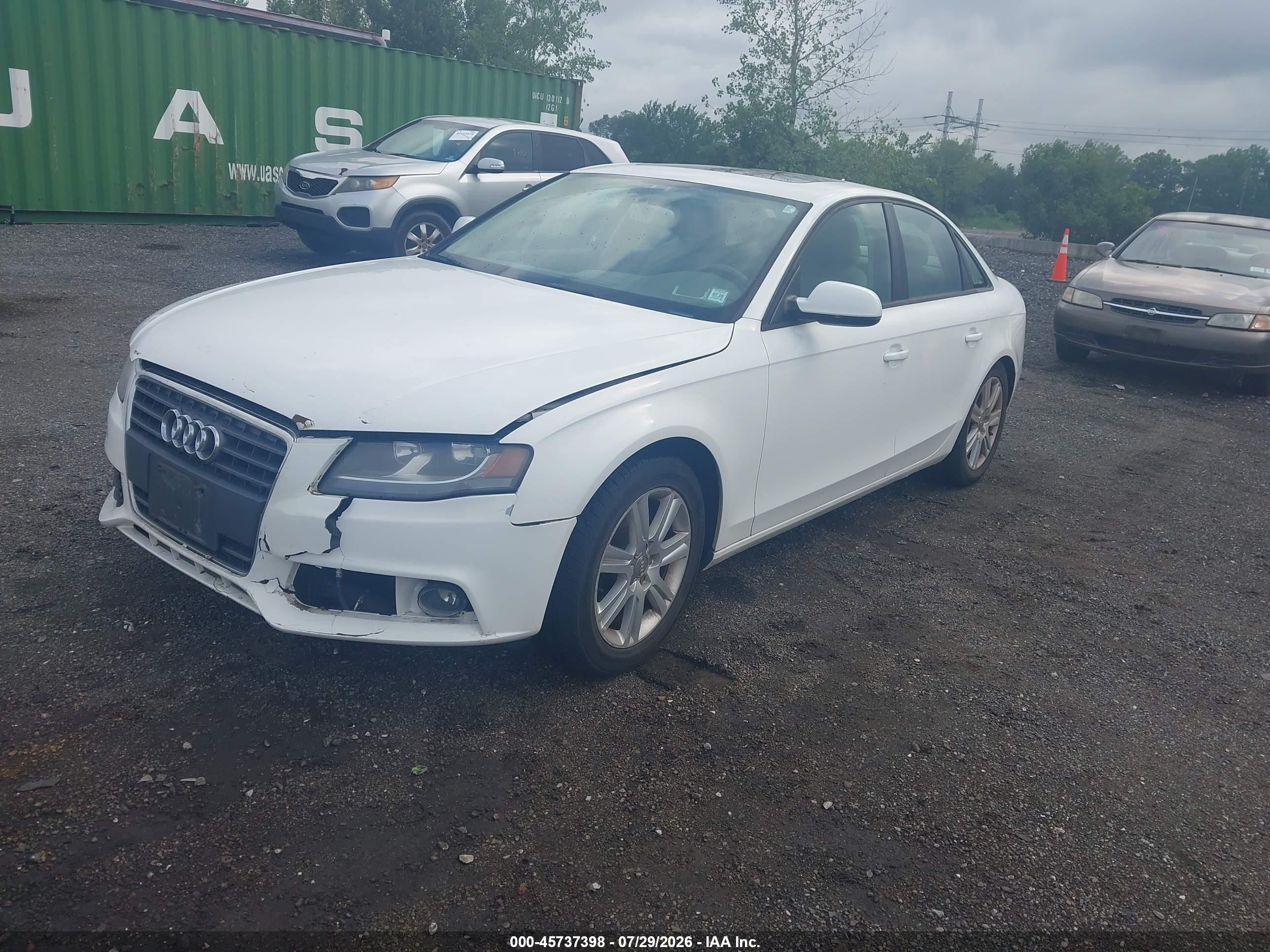 2011 Audi A4 2.0t Premium White vin: WAUBFAFL6BN009965