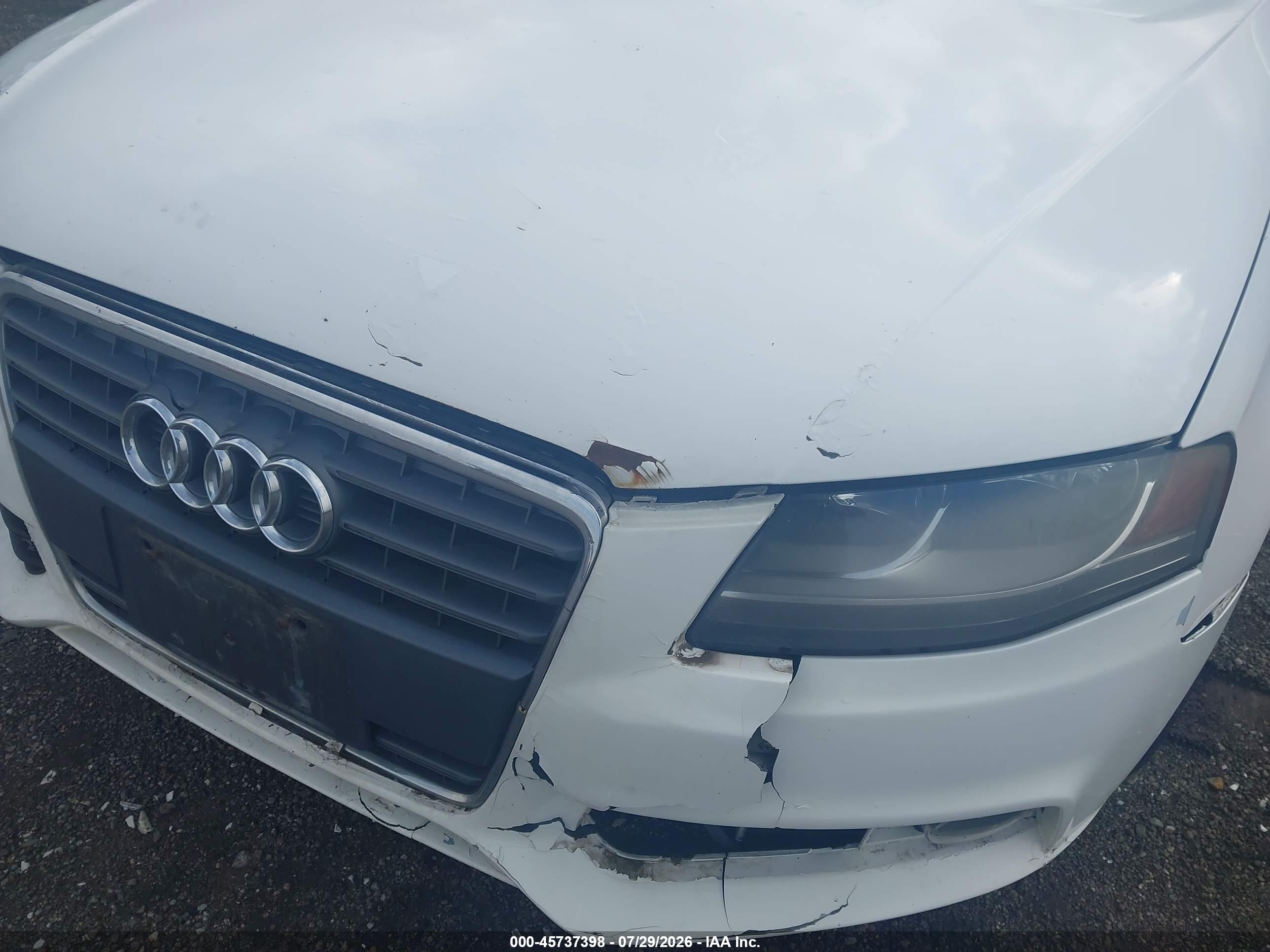 2011 Audi A4 2.0t Premium White vin: WAUBFAFL6BN009965