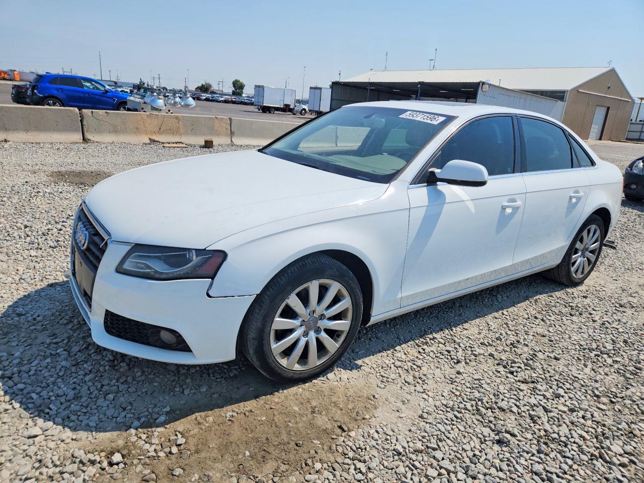 2012 Audi A4 Premium White vin: WAUBFAFL6CA120492