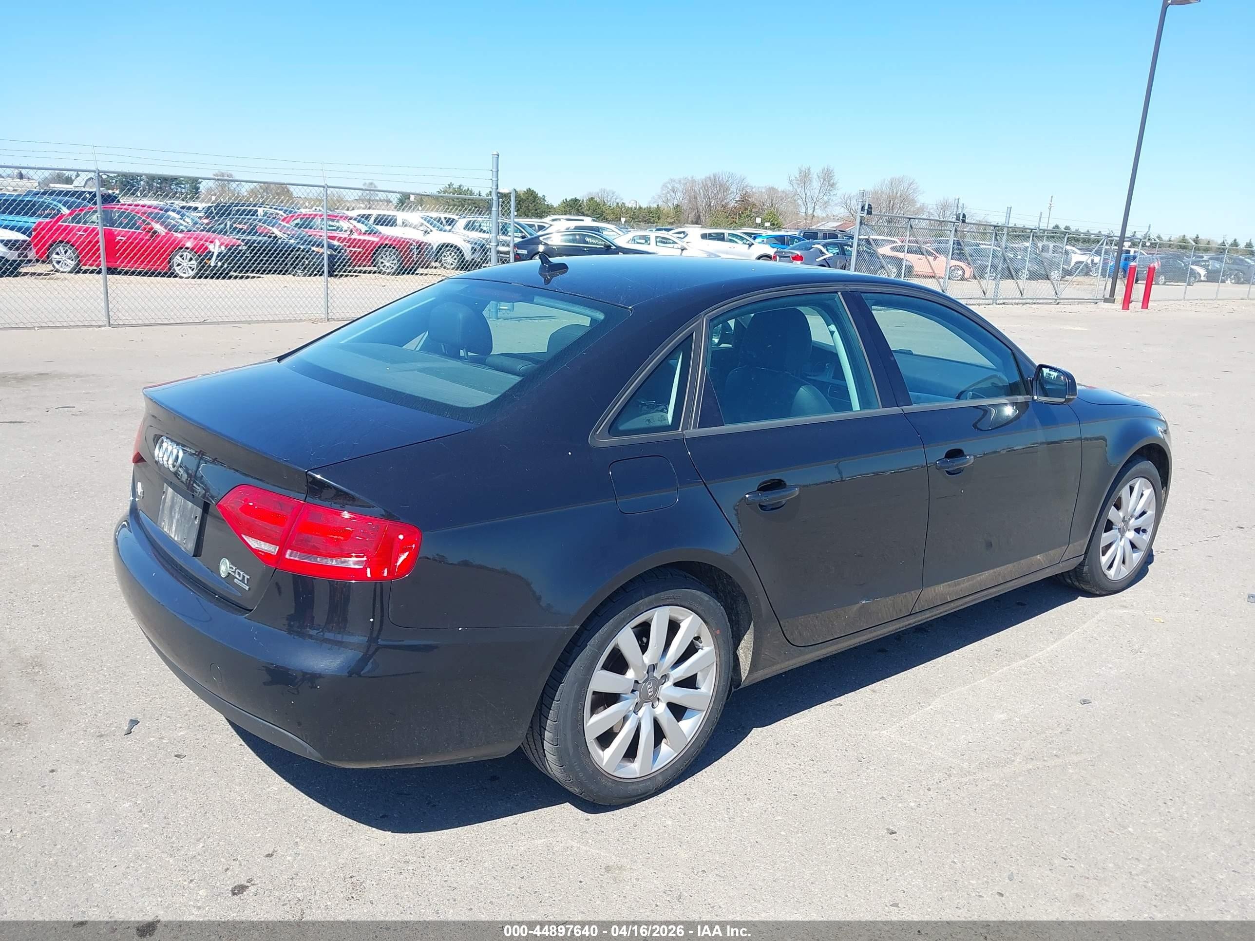 2012 Audi A4 2.0t Premium Black vin: WAUBFAFL6CN013533